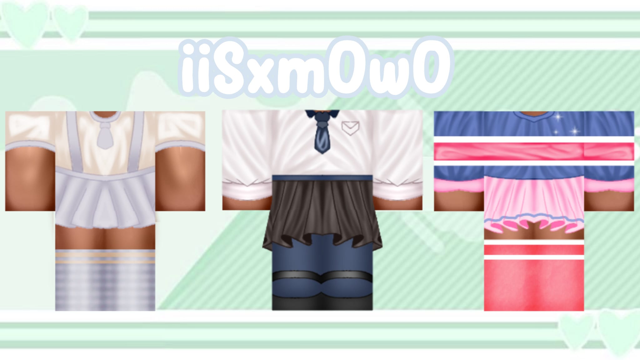 lau on X: School grl shirt -  skirt -   (many other variants in my group) -  me -   (White shirt inspired by @/asmrdonor ) #roblox #robloxdesigner