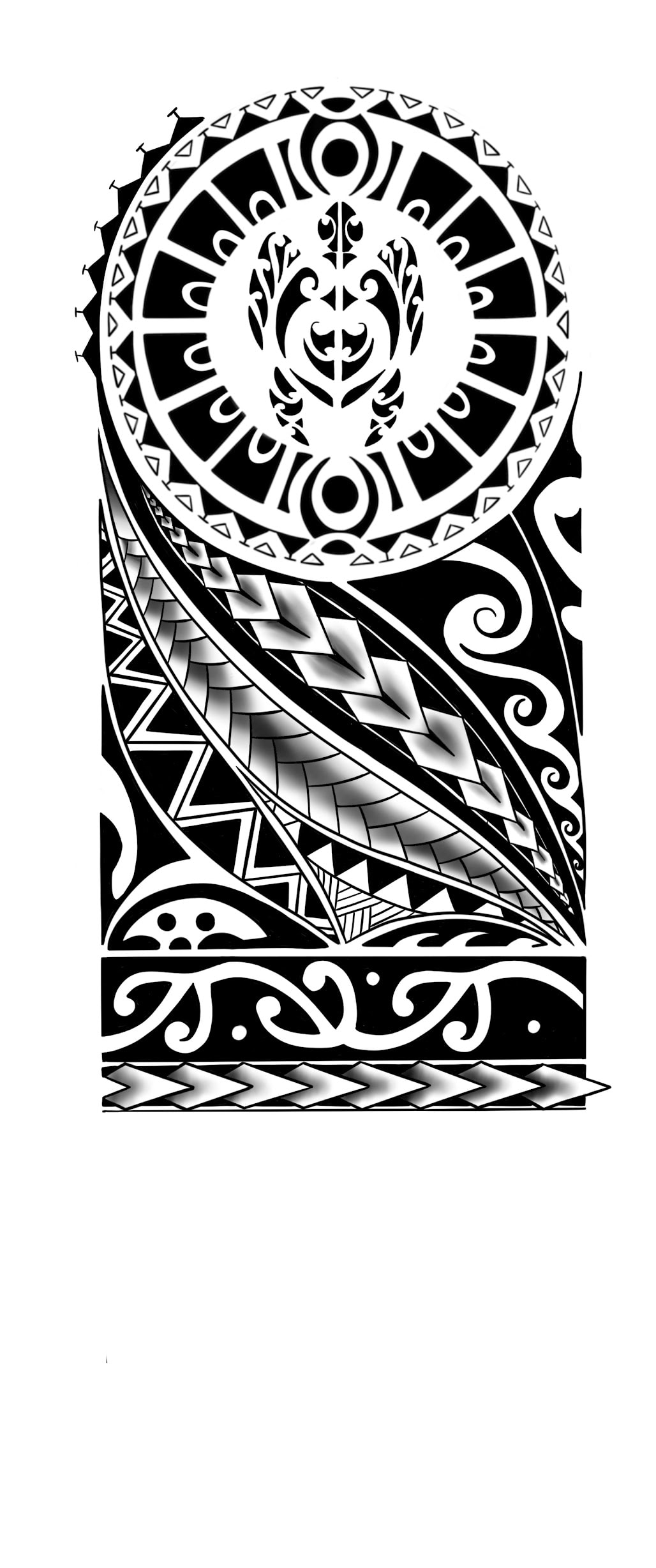 Maori Tribal Style Tattoo Pattern Fit For A Leg Or Arm Hand