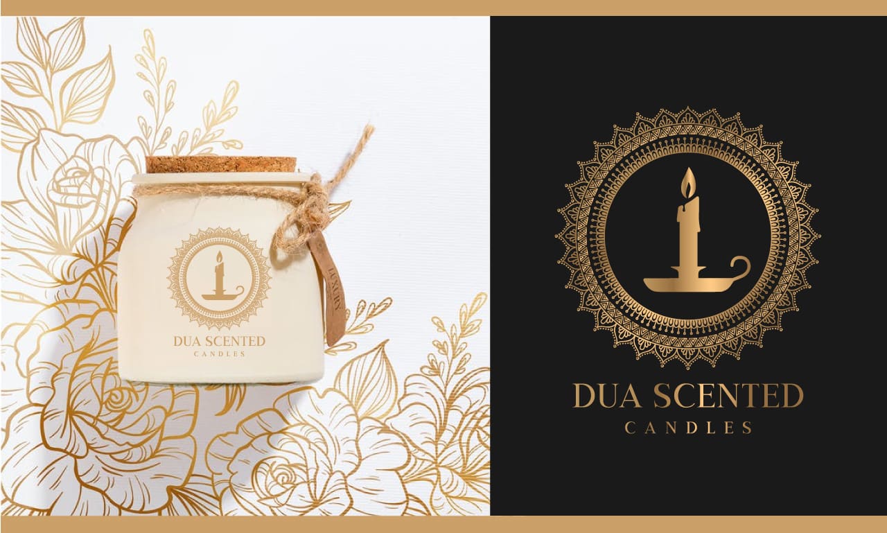 Design luxury candle logo and candle label design by Liondesigner671