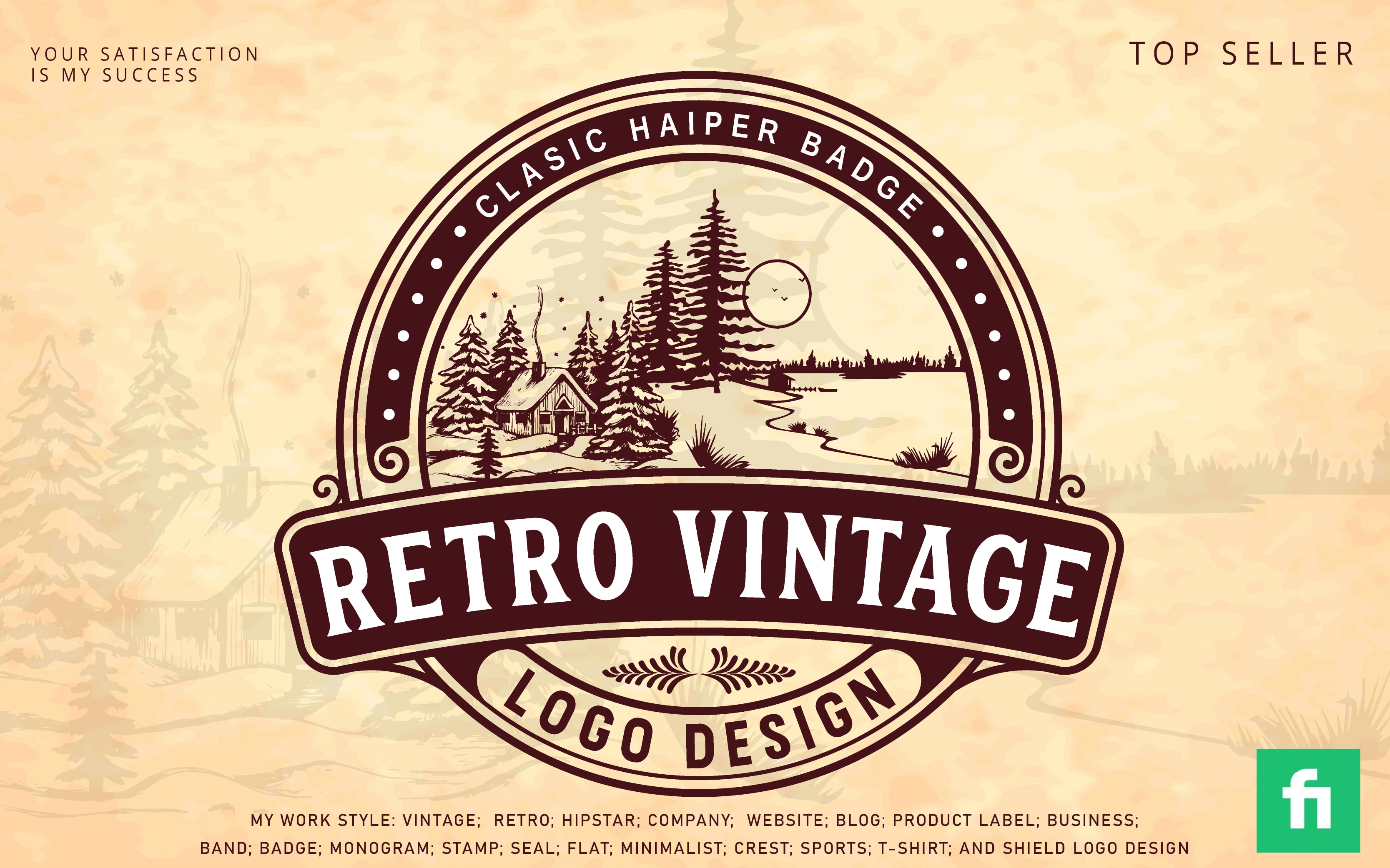 Entwerfen Sie Retro-Abzeichen, Embleme und Vintage-Logos