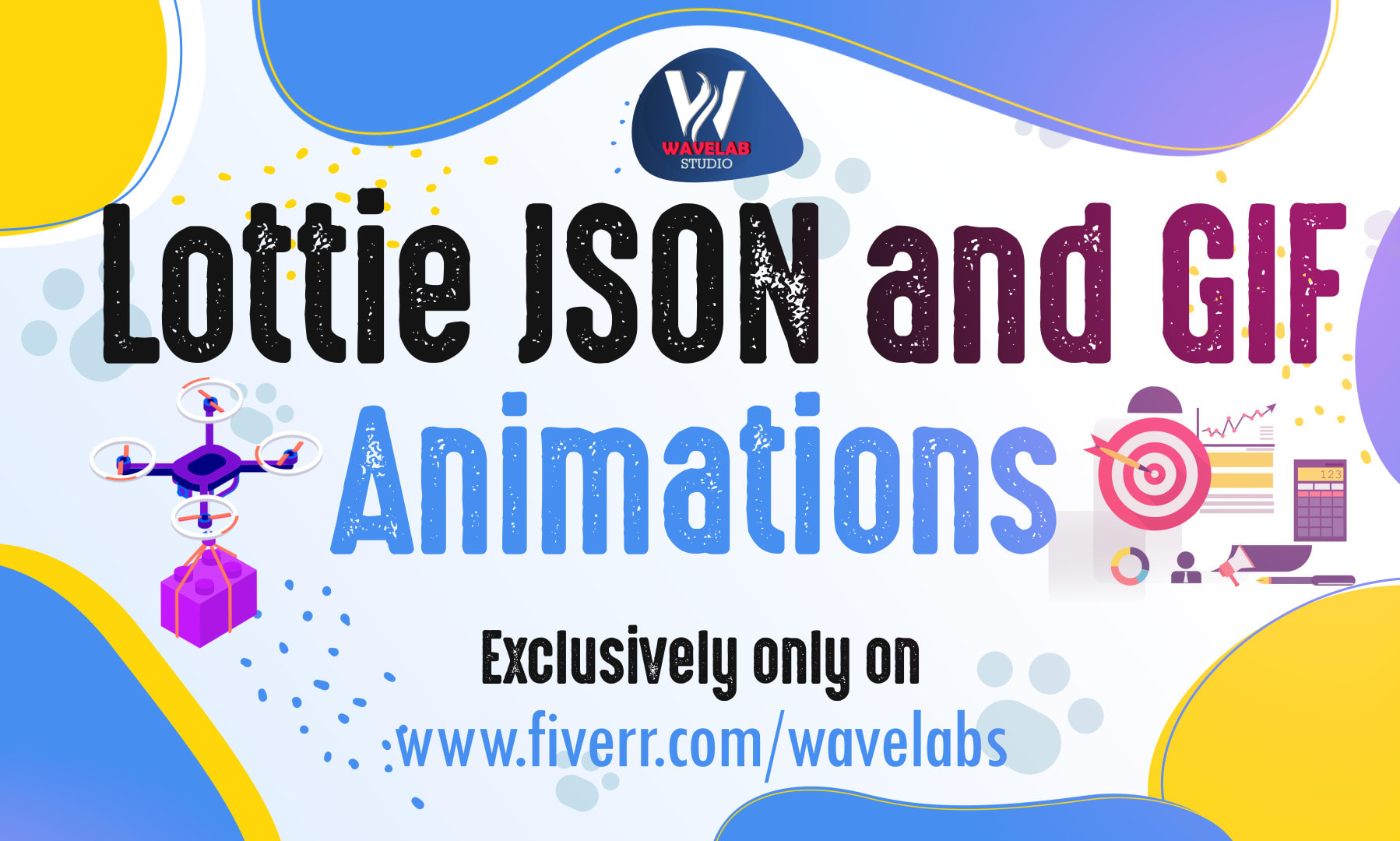 Create logo, icon or splash screen loop animation in lottie json for web by  Wavelabs | Fiverr