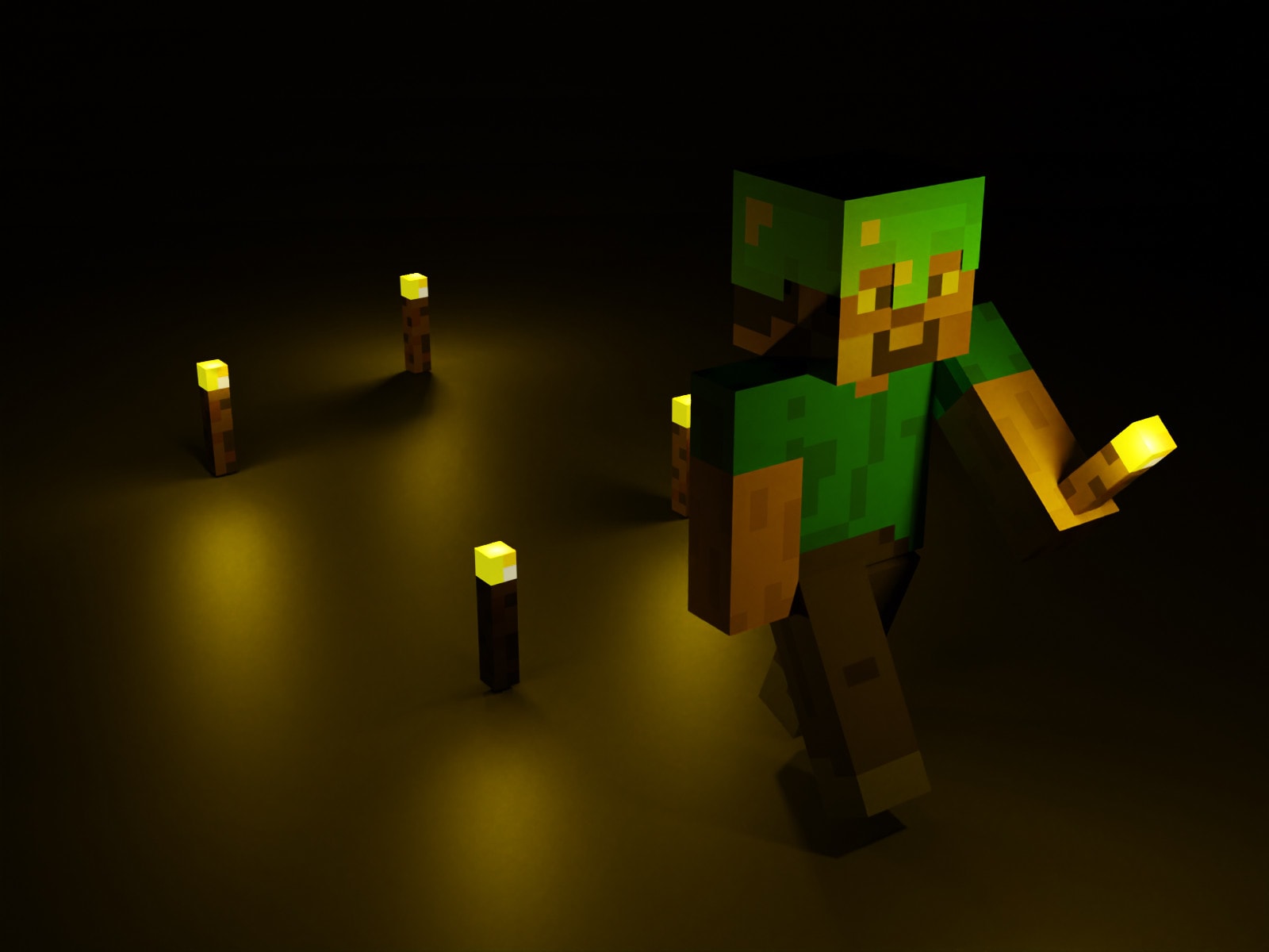 3D Herobrine Minecraft Skin