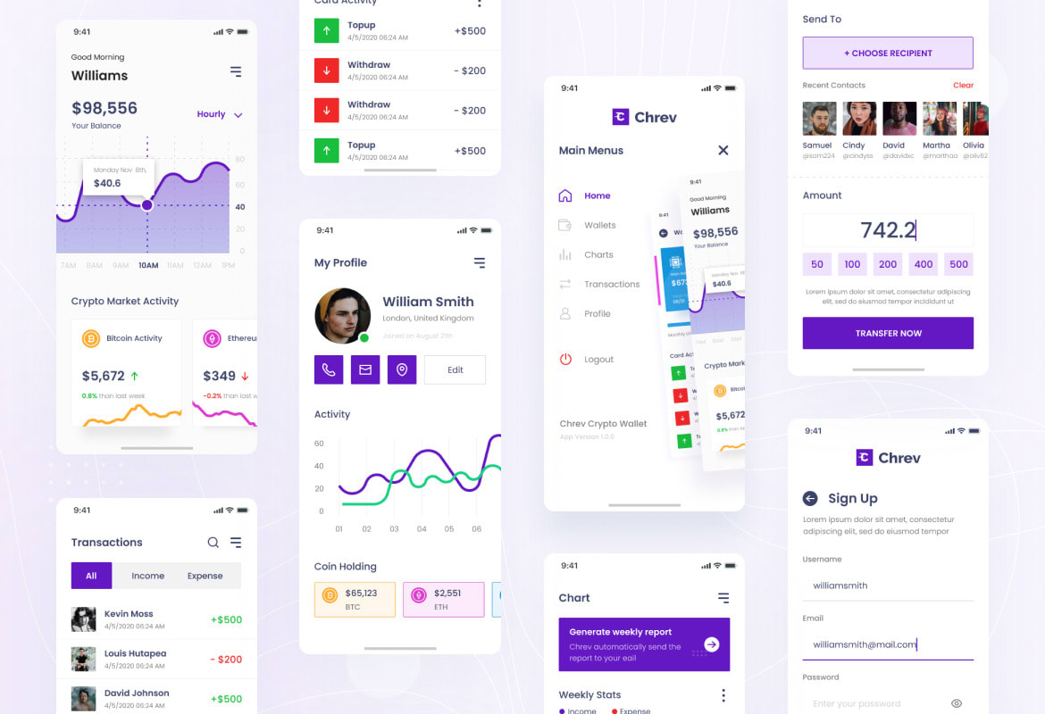 Build crypto wallet app, wallet app, exchange website, blockchain app, bank  app by Ultimate68 | Fiverr