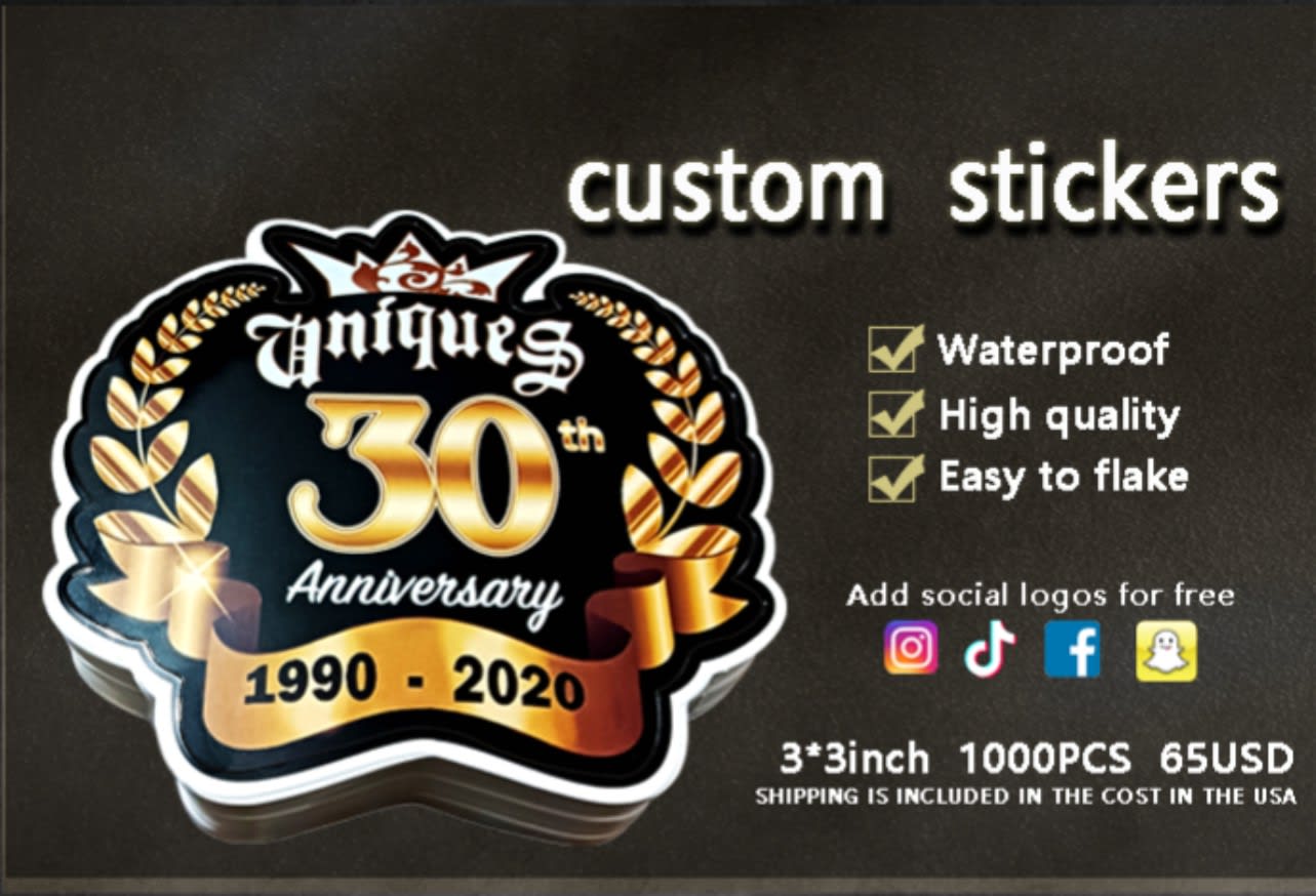 Custom waterproof stickers, Quick free shipping