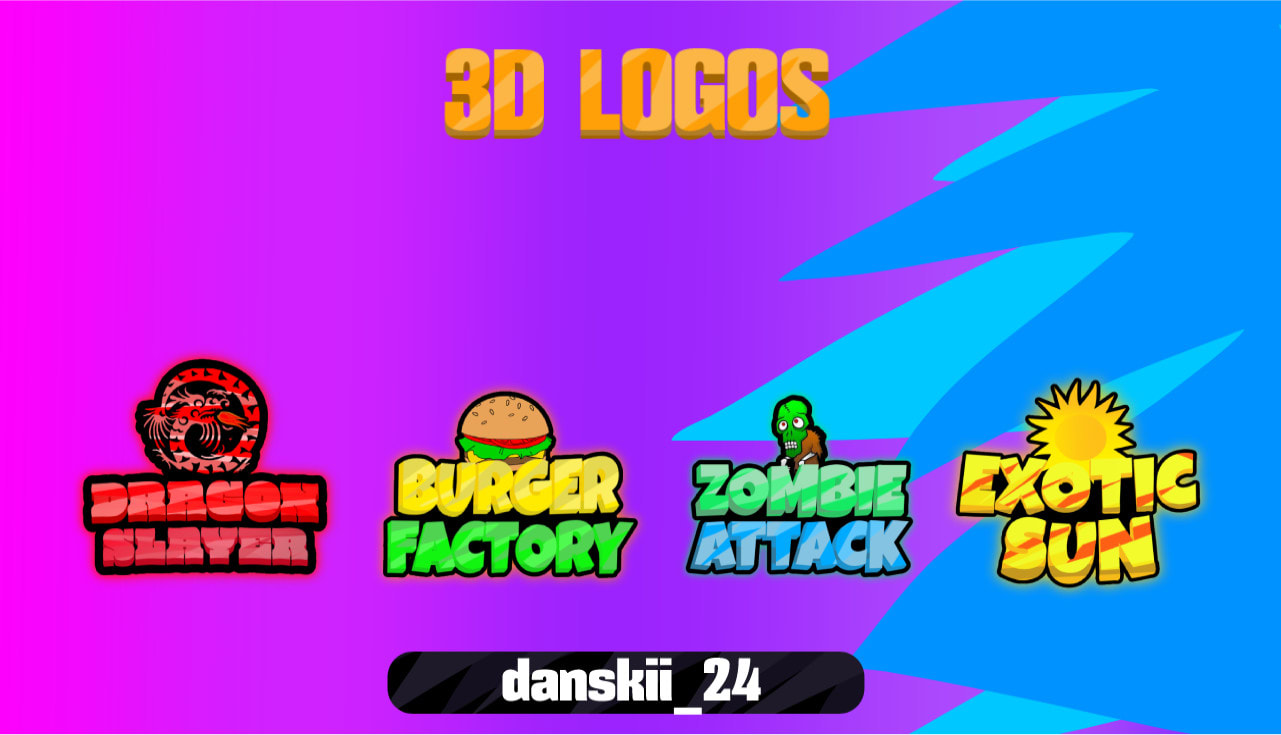 make a professional 3d logo for your roblox game or group