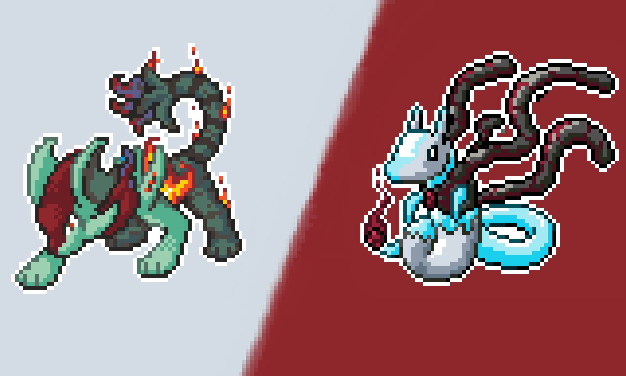 Shiny Mega Rayquaza : r/PixelArt