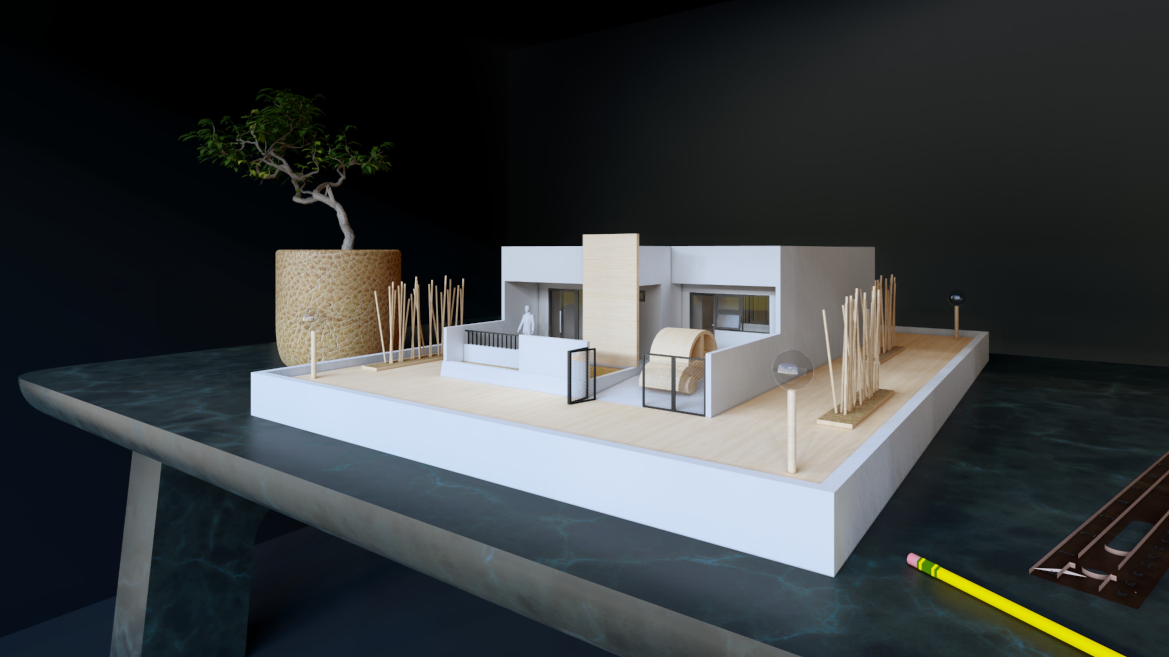 create maquette model render of your architecture proyect