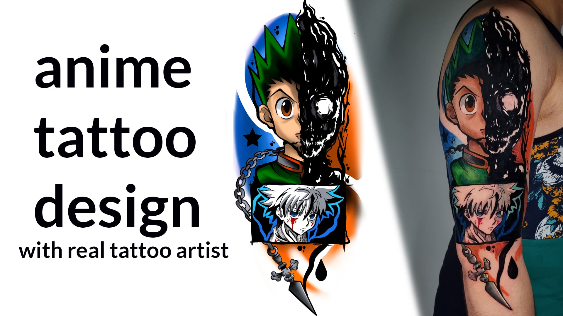 Design custom anime manga tattoo by Ronin47ink | Fiverr