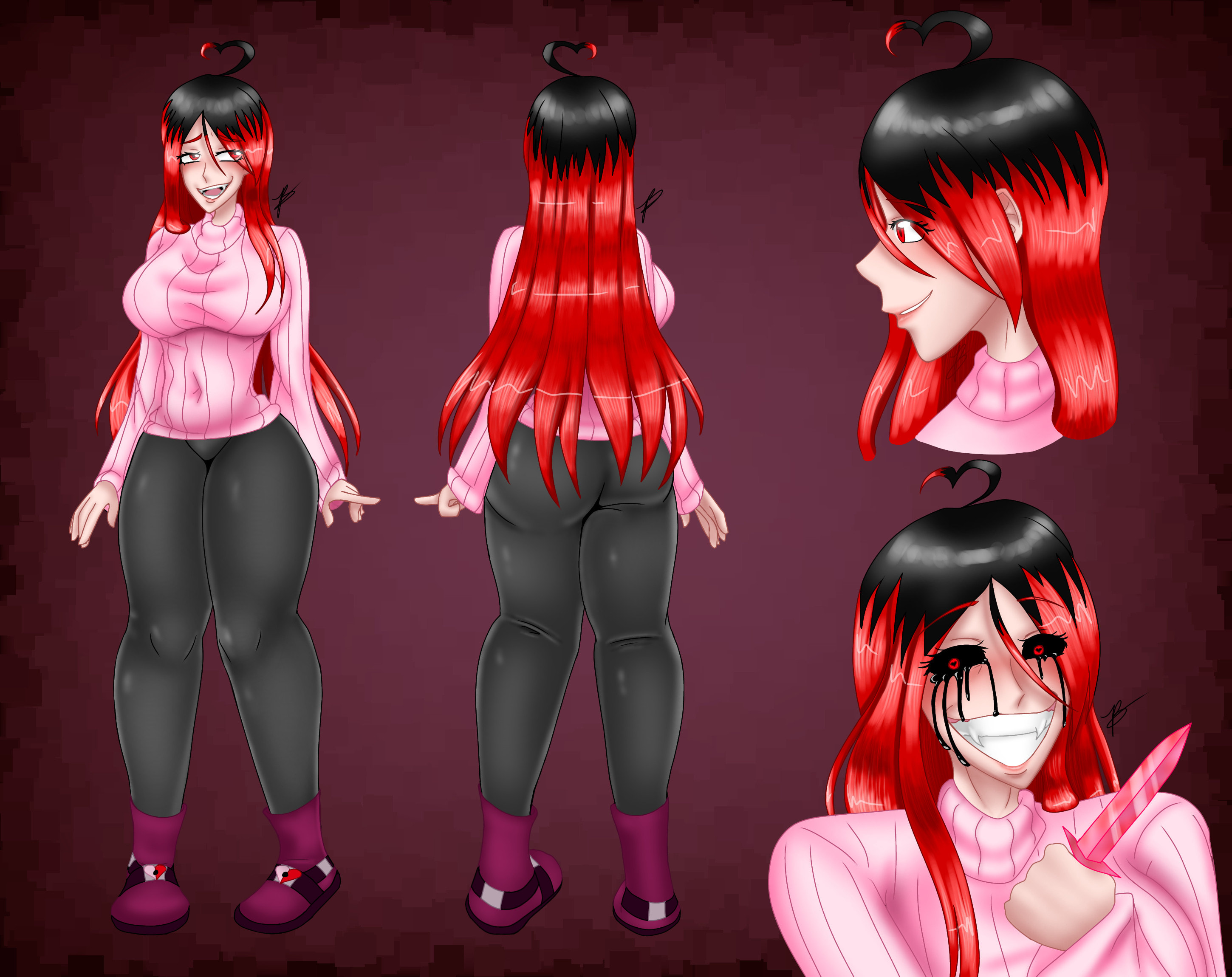 Draw a reference sheet with anime style by Dazaaiiii