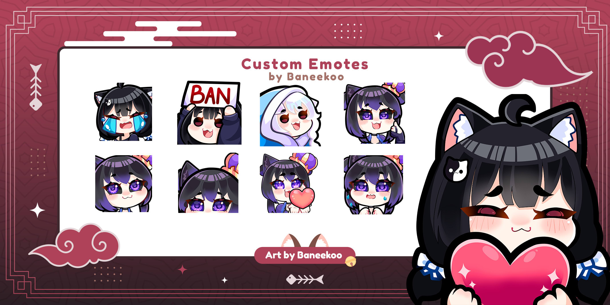 Draw cute sub badges for twitch by Artemisdraw