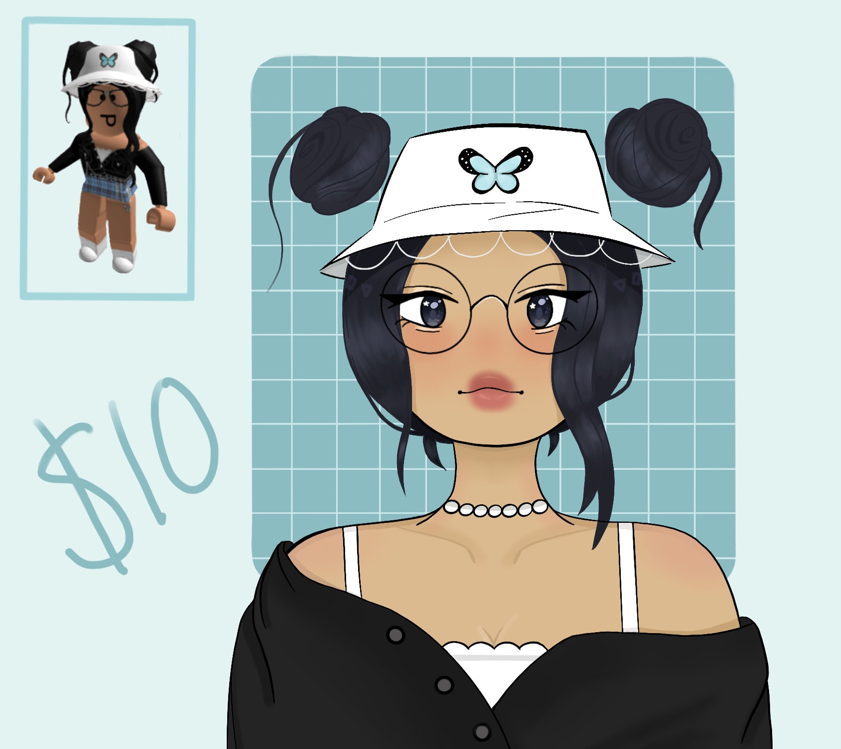 Draw your minecraft or roblox avatar in a cute style by Tennato