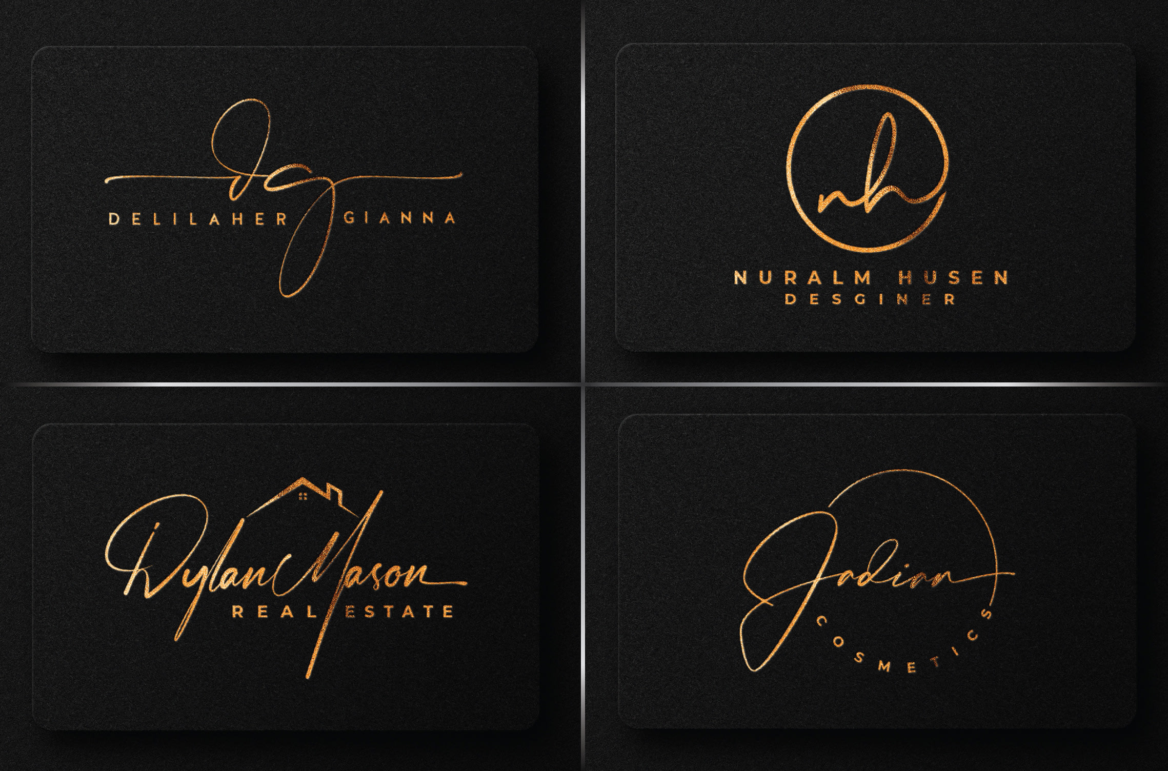 I will do minimal luxury handwritten signature professional 3d logo -  FiverrBox