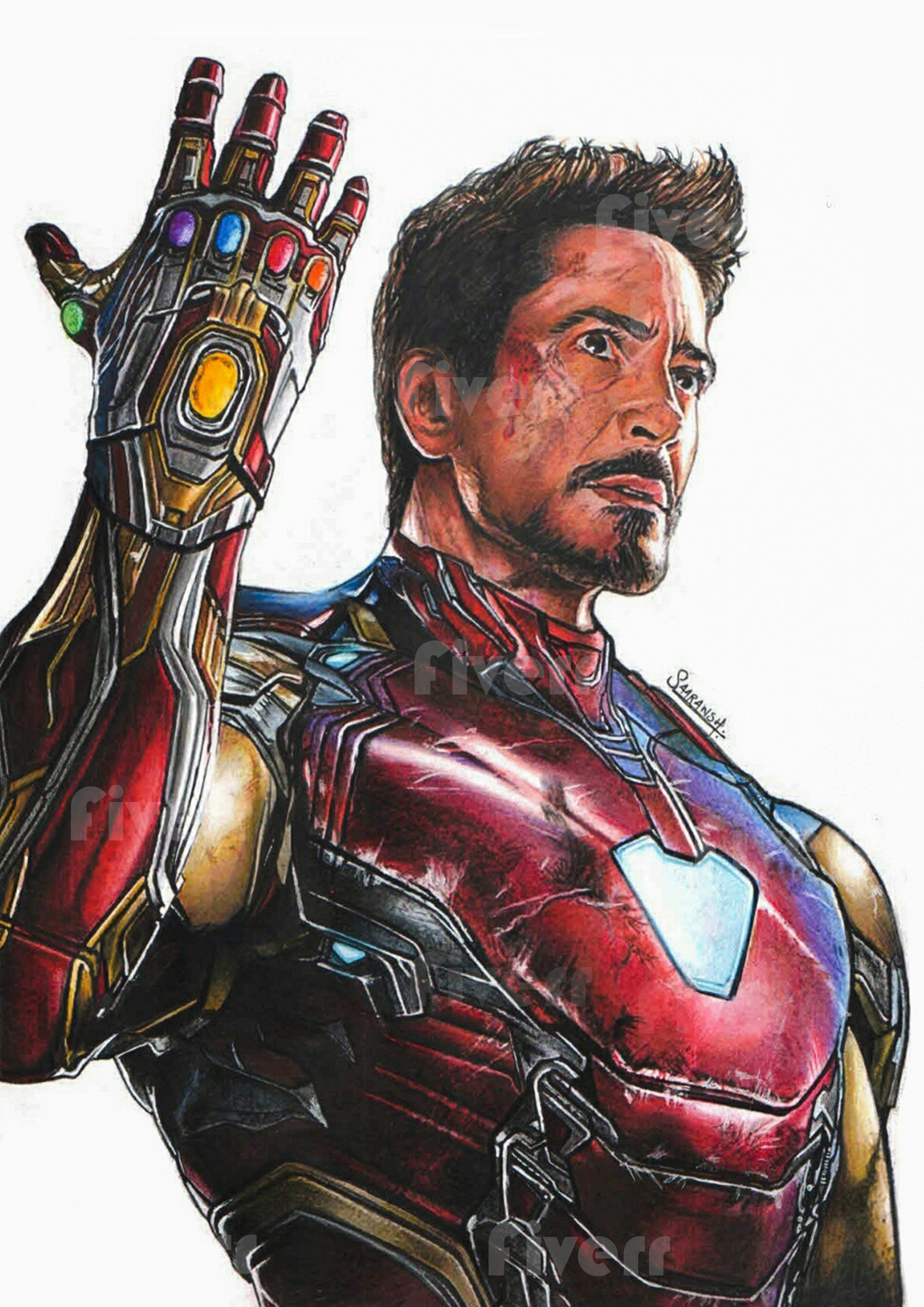 Drawing Realistic Ironman - Avengers endgame (HAC) - YouTube