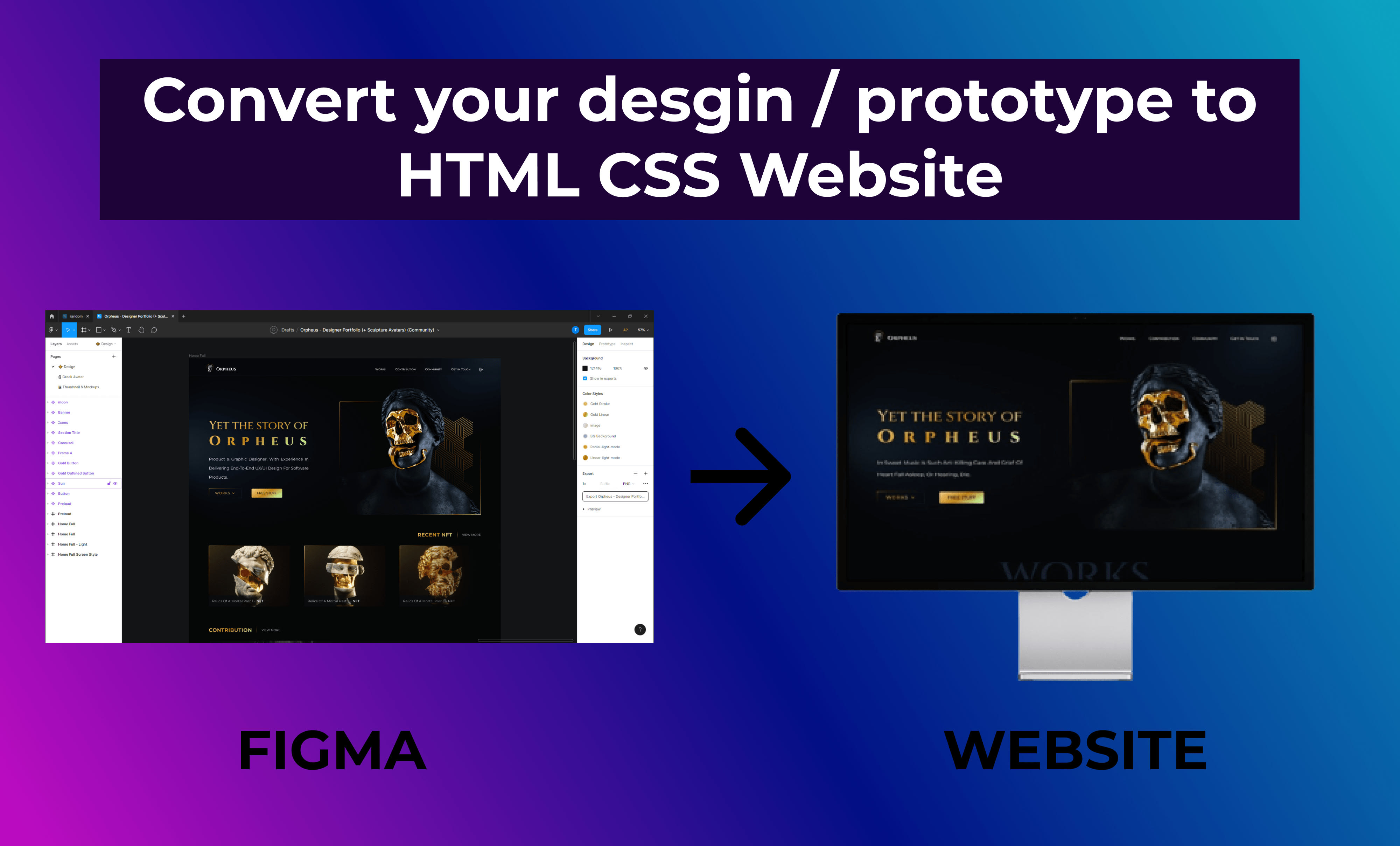 Từ đồ họa đến website: Bạn đã thiết kế một mẫu đồ họa đẹp mắt và muốn chuyển đổi nó thành một website chuyên nghiệp và khả dụng. Hãy xem hình ảnh liên quan để biết cách chuyển đổi thiết kế đồ họa thành một trang web tuyệt vời.