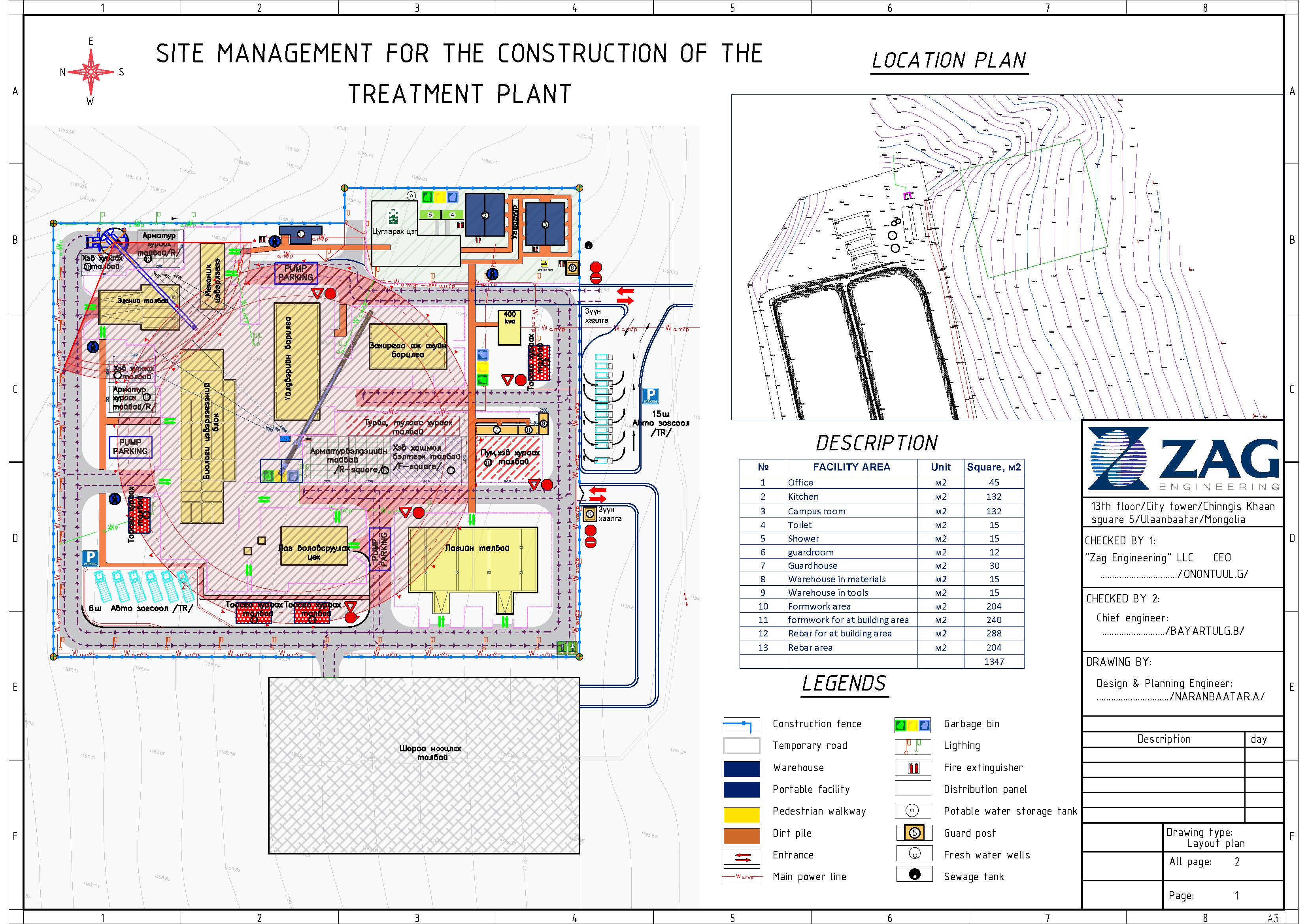 Construction Site Layout Plan Sample Drawings RJR Construction Group