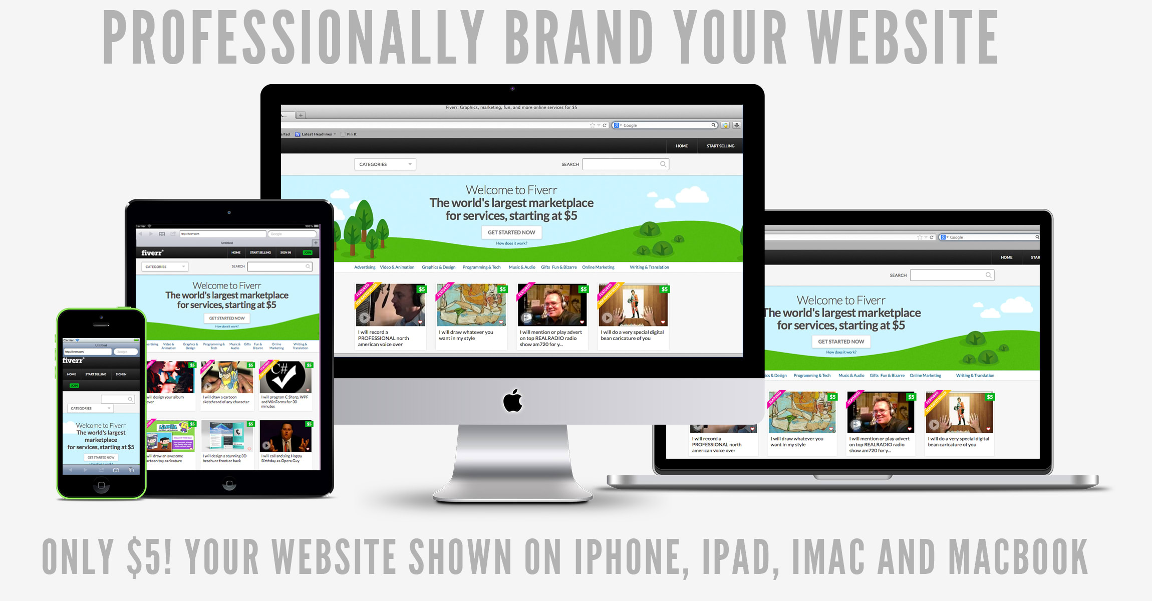 Showcase Your Website On Various Apple Products By Escrowgfx