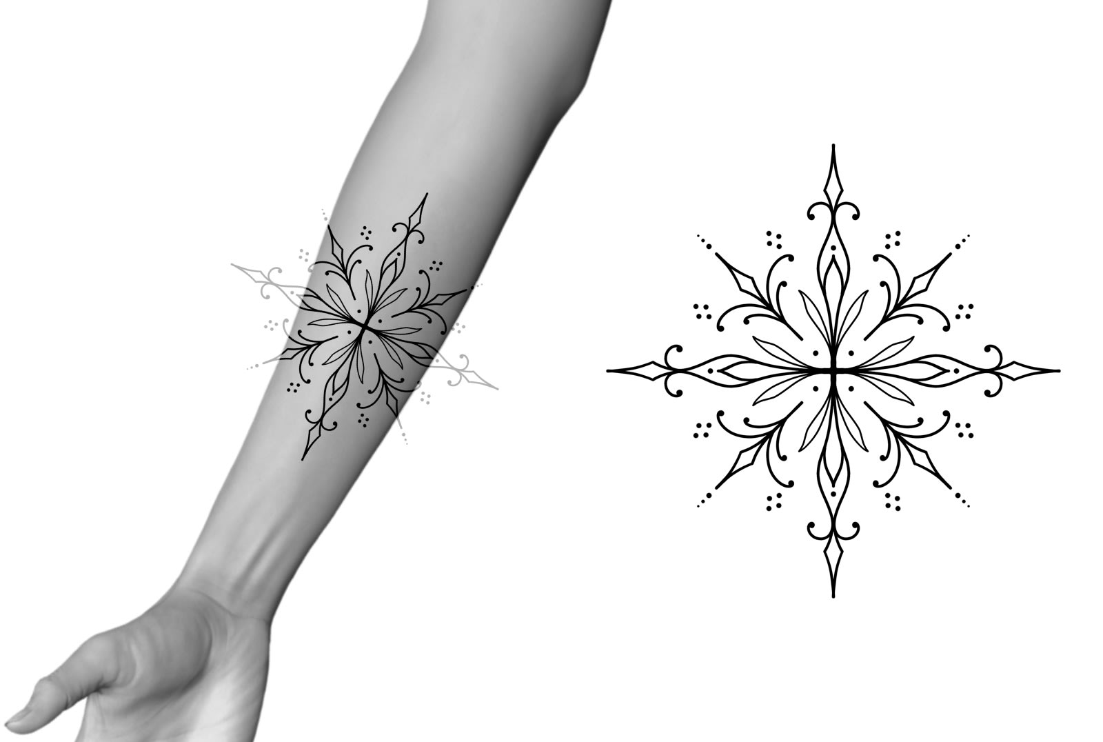 Create mandala or fine line tattoo design by Tanya_blueberry