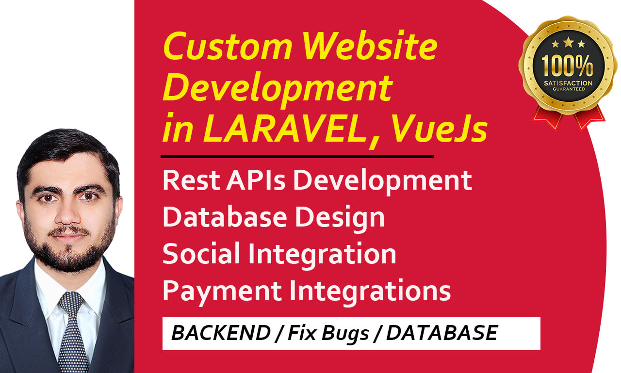 be your laravel, livewire, vue, rest api developer - Main Image