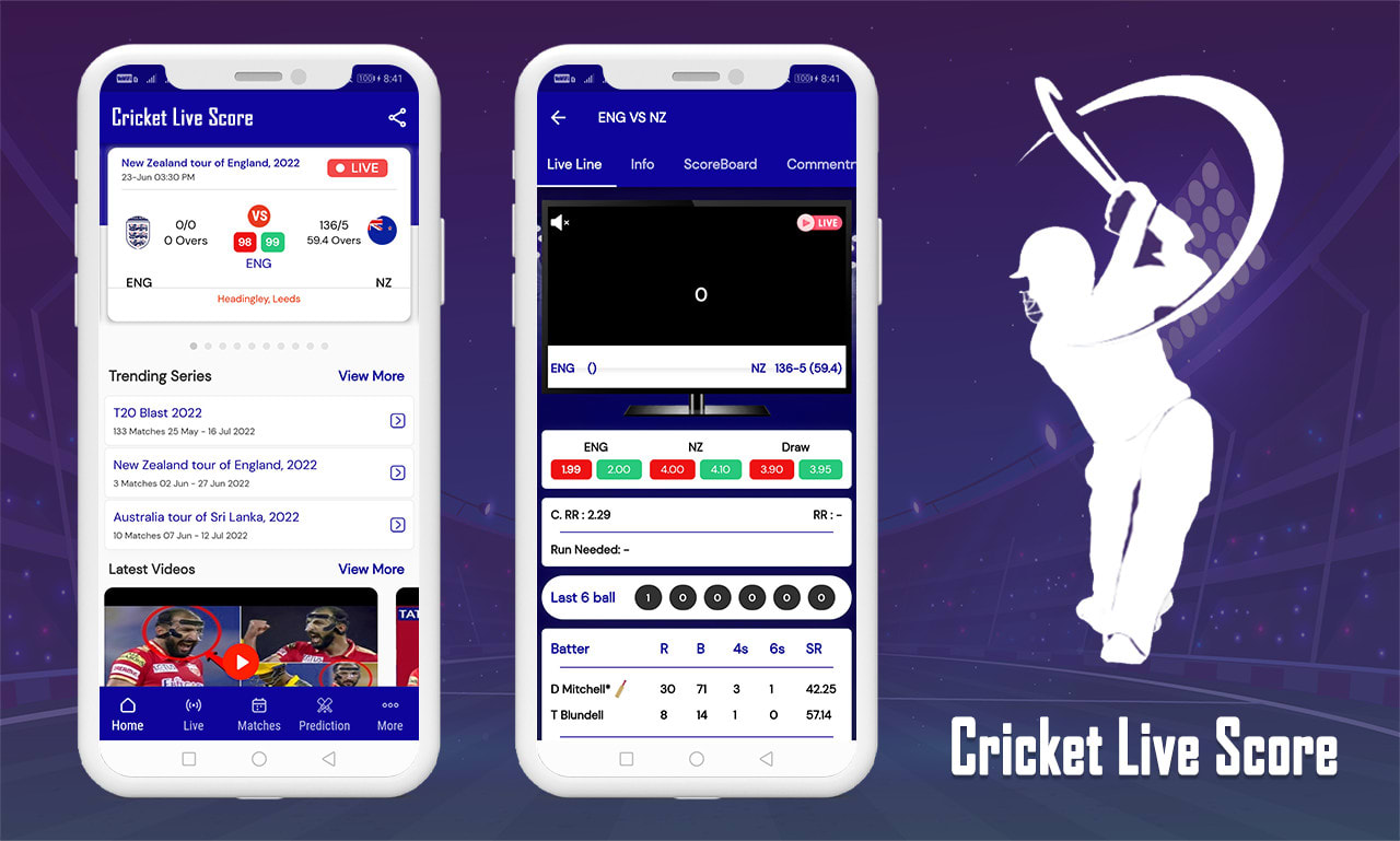 Provide cricket live score flutter app with socurcecode by Jasminsavaliya Fiverr