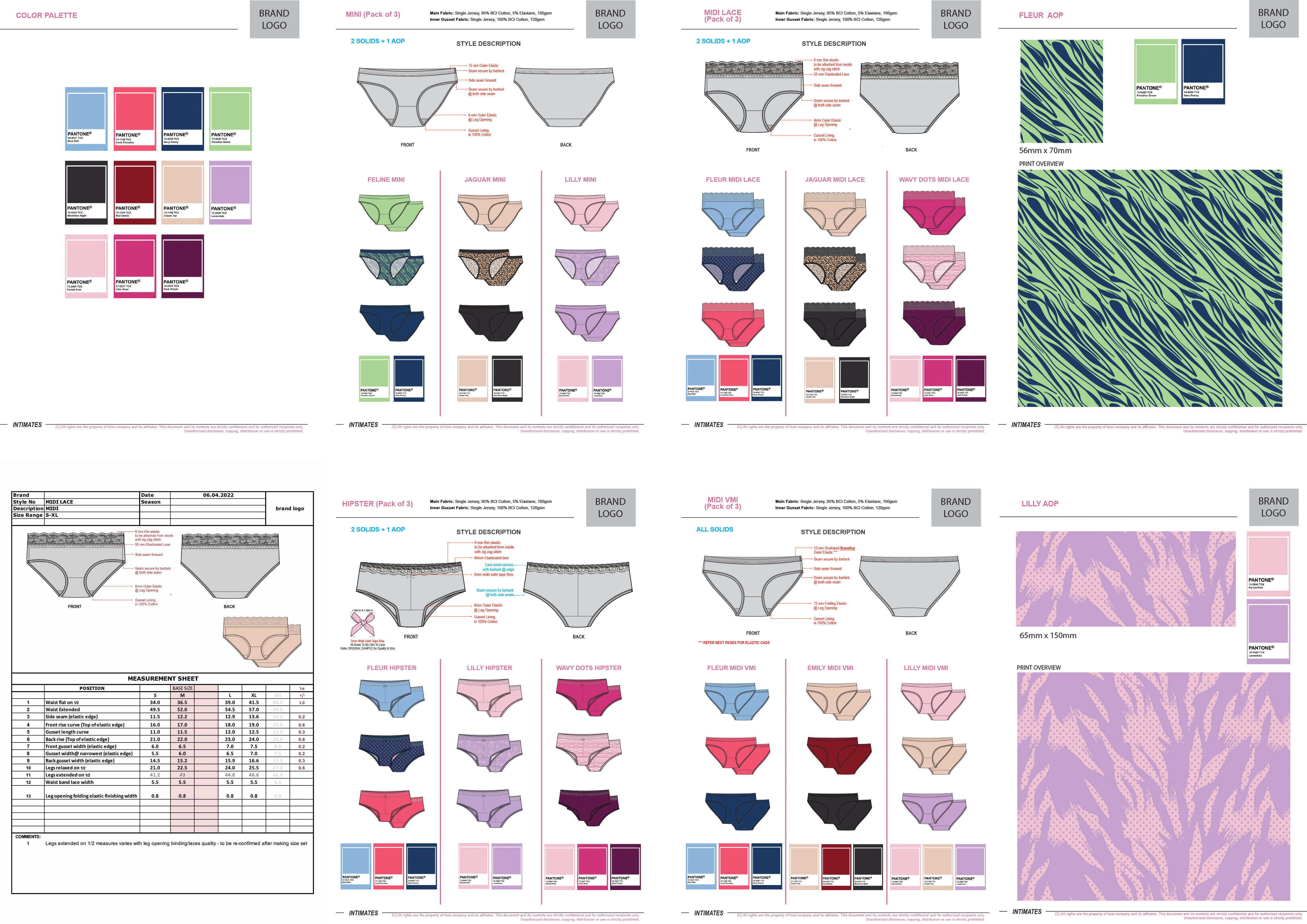 Create woman underwear collection with tech pack linesheet by  Priyanka_gaurav