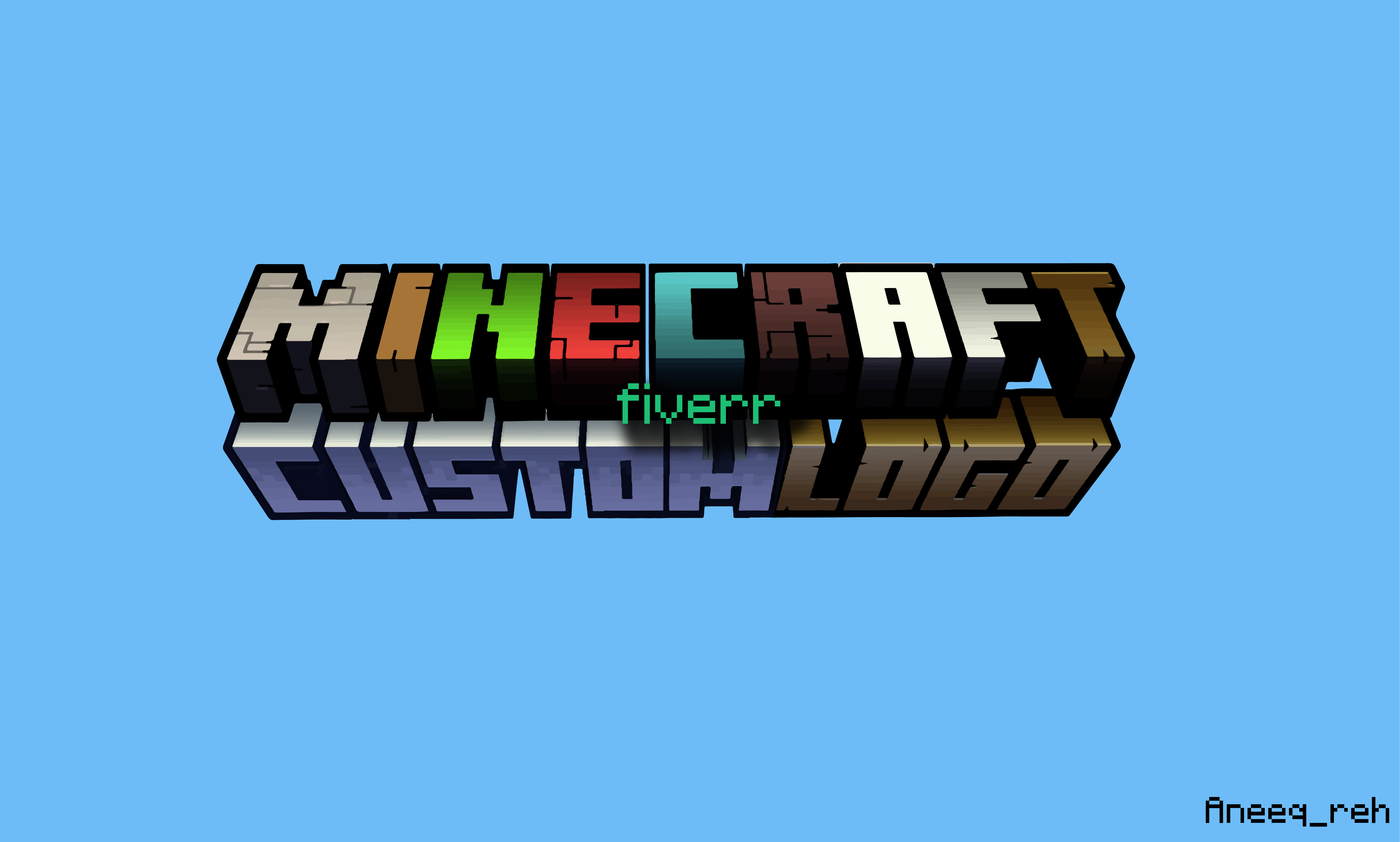 create an outstanding custom minecraft logo