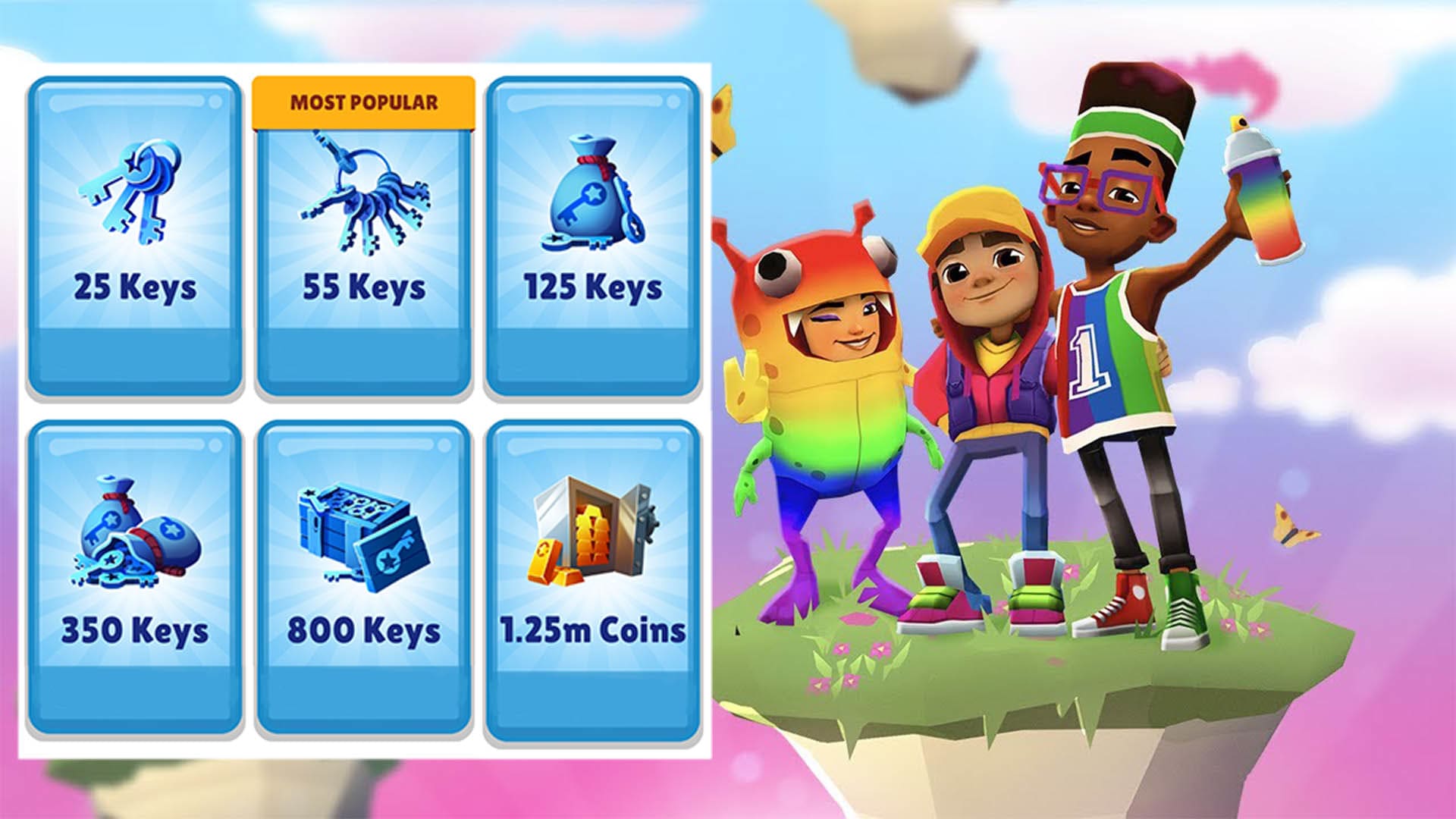 SUBWAY SURFERS CHAVES - MOEDAS - COINS - KEYS - GCM Games - Gift Card PSN,  Xbox, Netflix, Google, Steam, Itunes