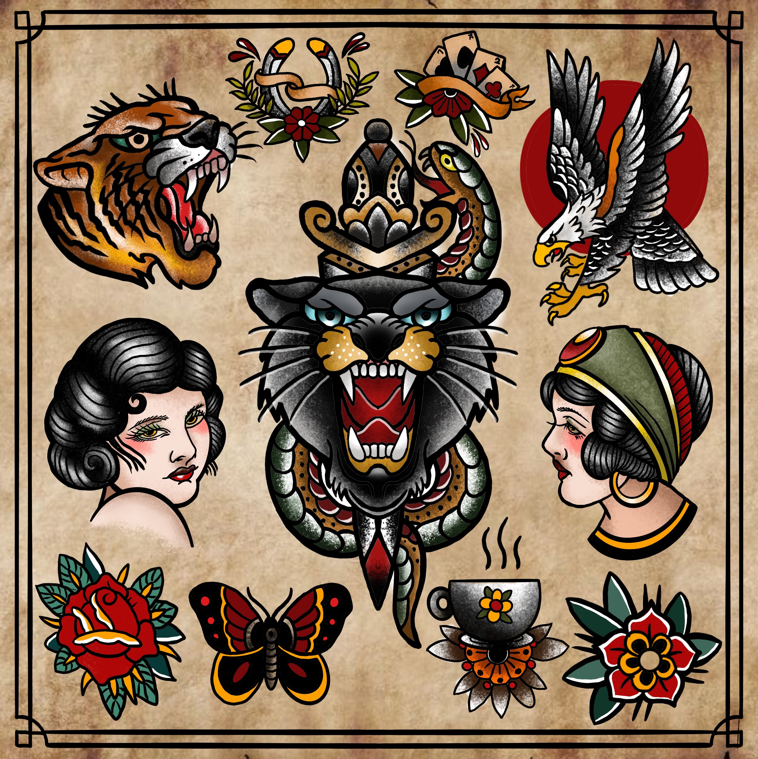 Old School Tattoo Designs American Traditional Tattoo Old School Tattoo Designs American Traditional Tattoo