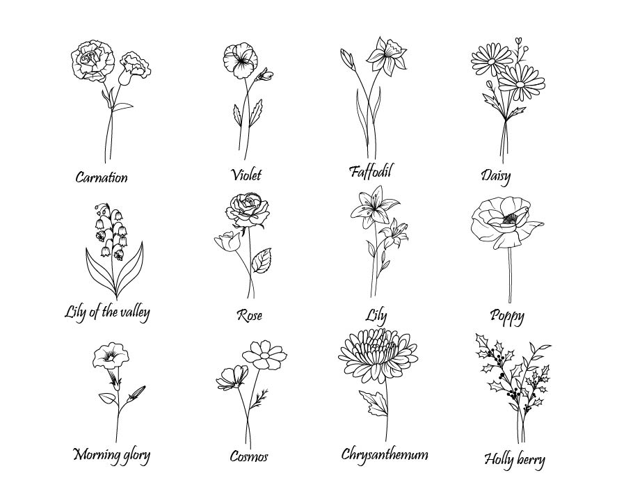 Flowers, Line Art. Graphic by fatamorganaoptic · Creative Fabrica