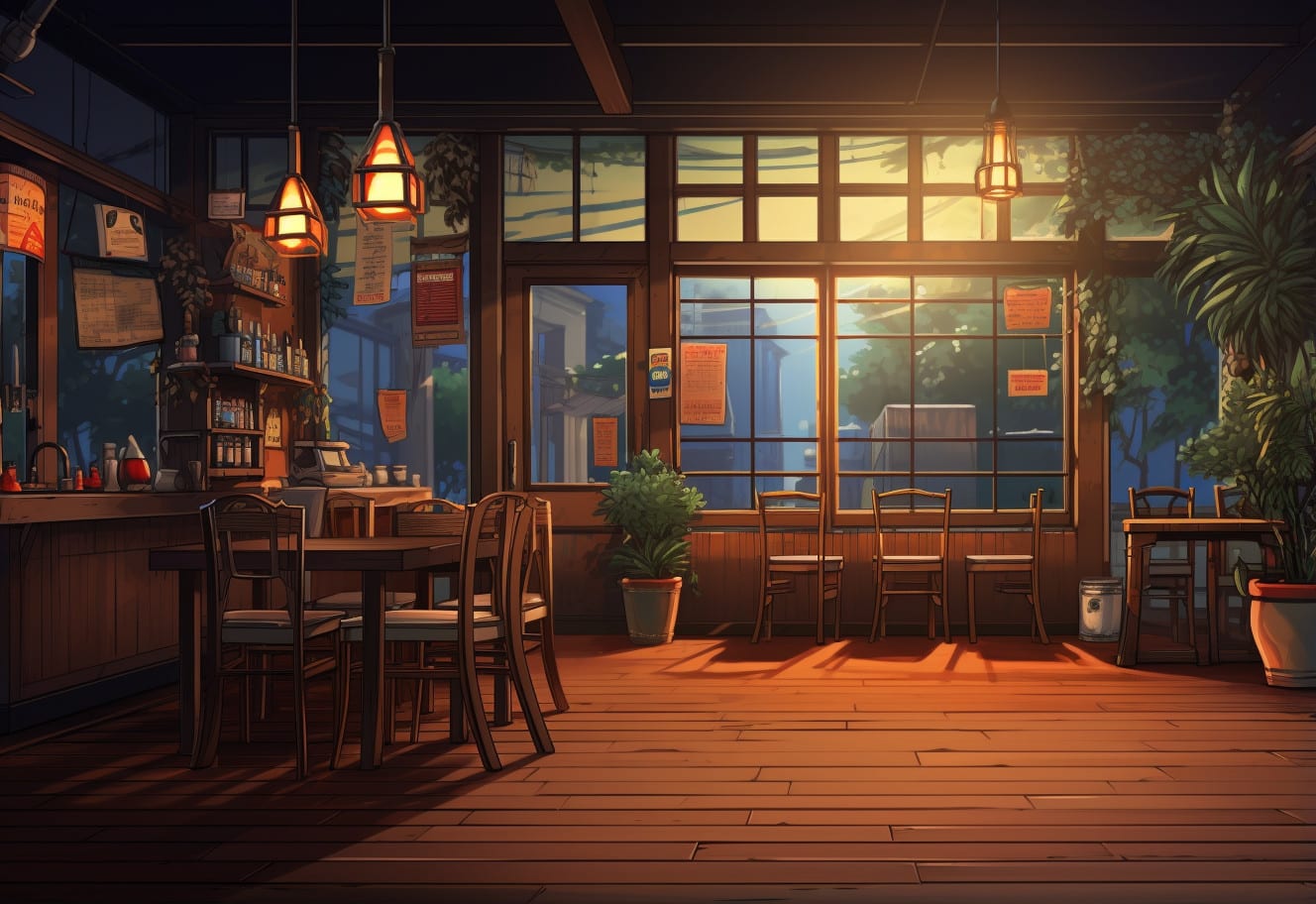 draw anime background, visual novel and game art