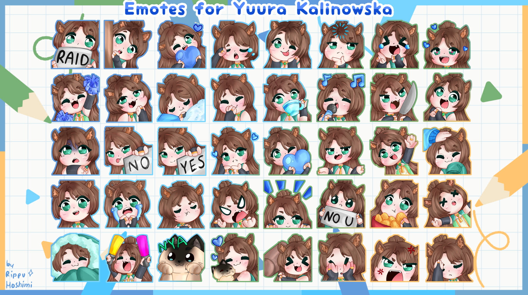 15 OHSHC Hikaru STATIC Emotes for Twitch  Discord 