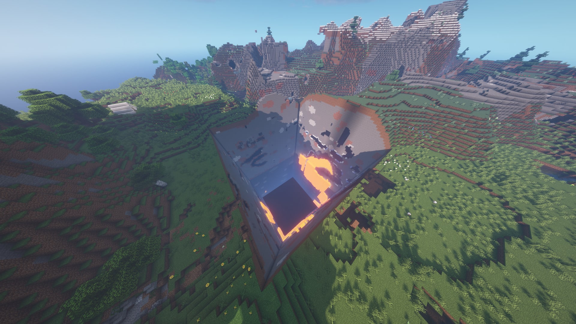 dig a hole in minecraft