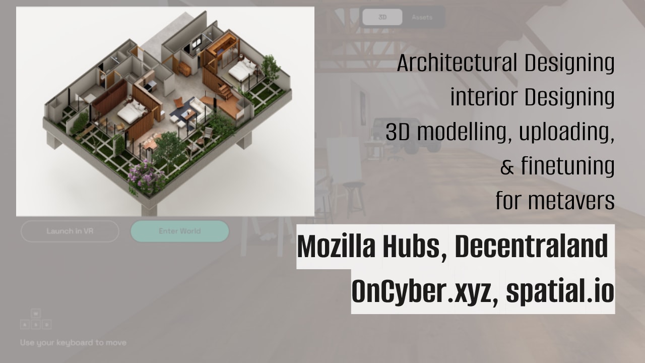 Do 3d buildings for mozilla hubs metaverse by Architectfiverr Fiverr
