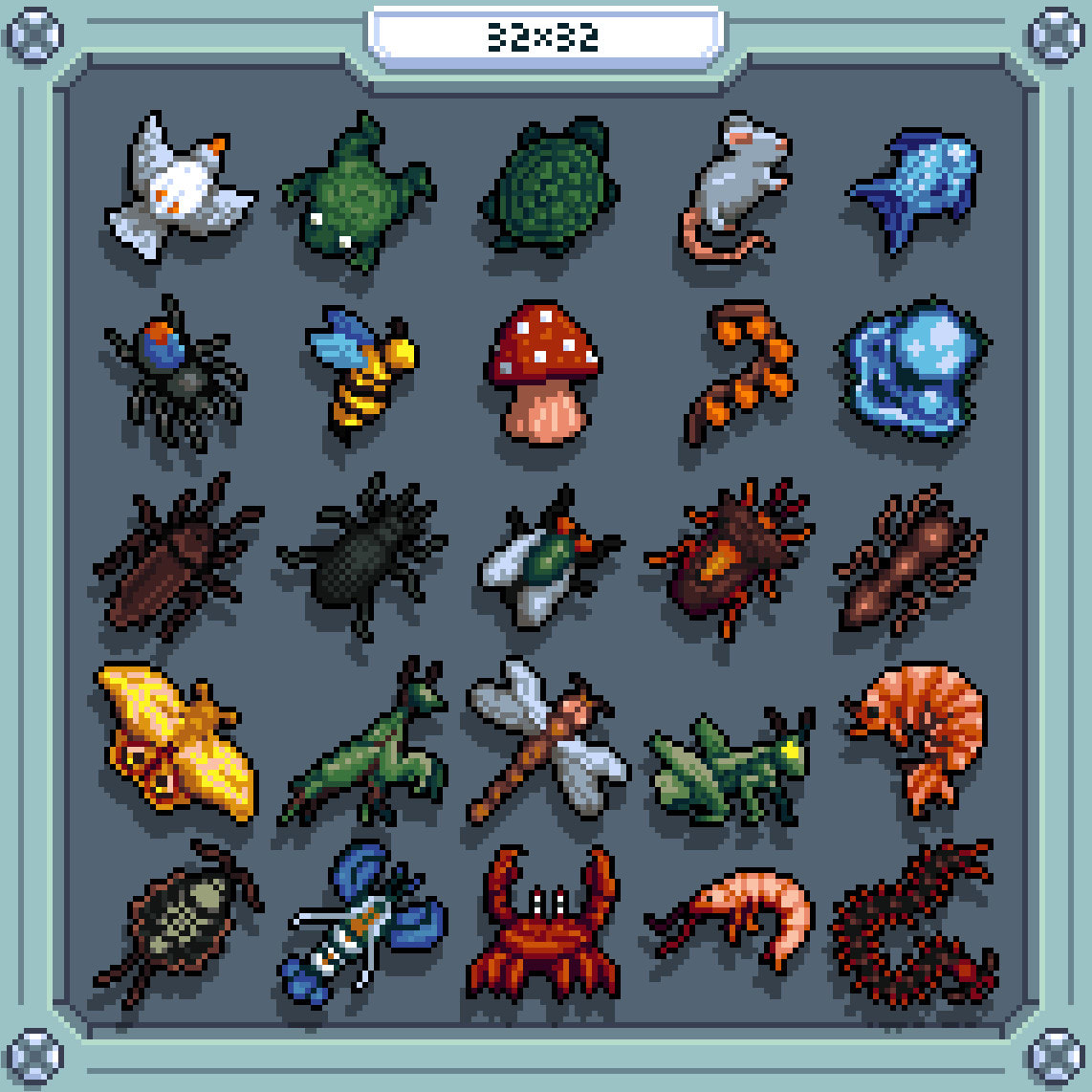 create 32x32 unique custom pixel art icons for your projects