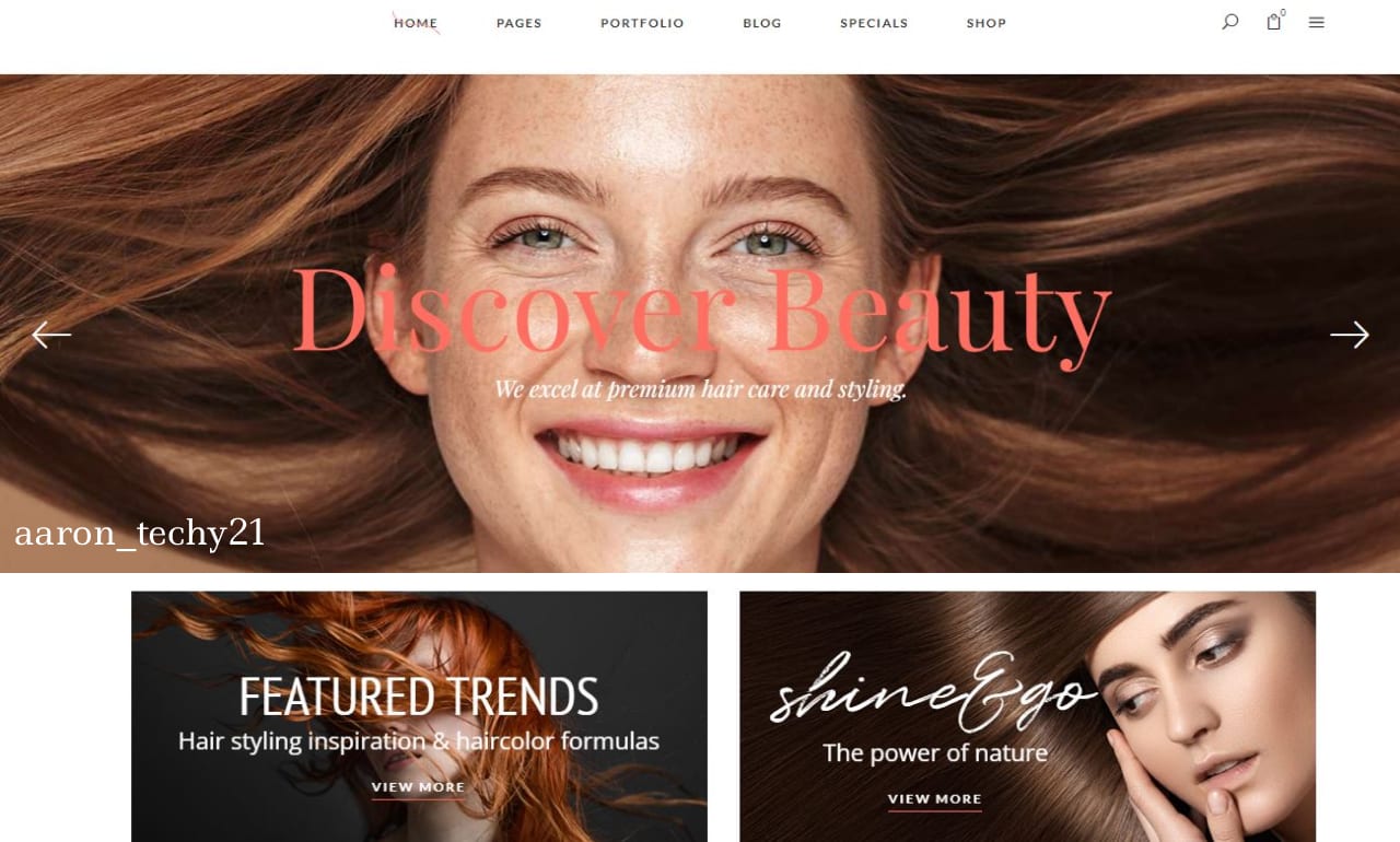 Do hair extension, beauty website, hair website, spa website, shopify store  by Aaron_techy21 | Fiverr