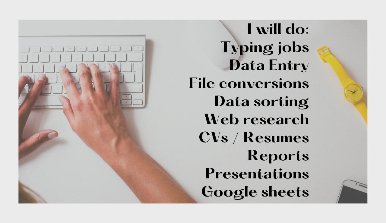 Data entry discount typing jobs