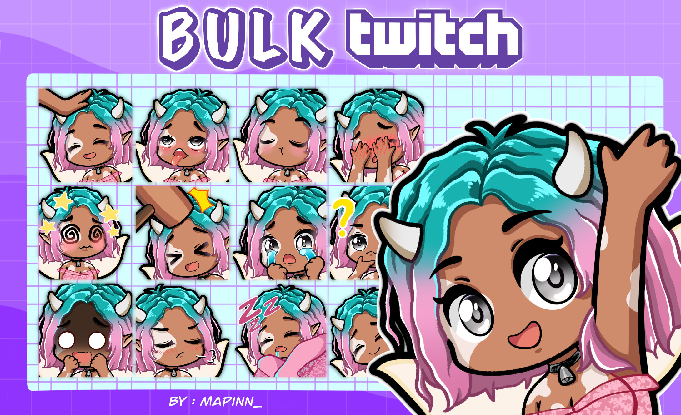 An amazing anime emotes for twitch discord and tiktok  Upwork