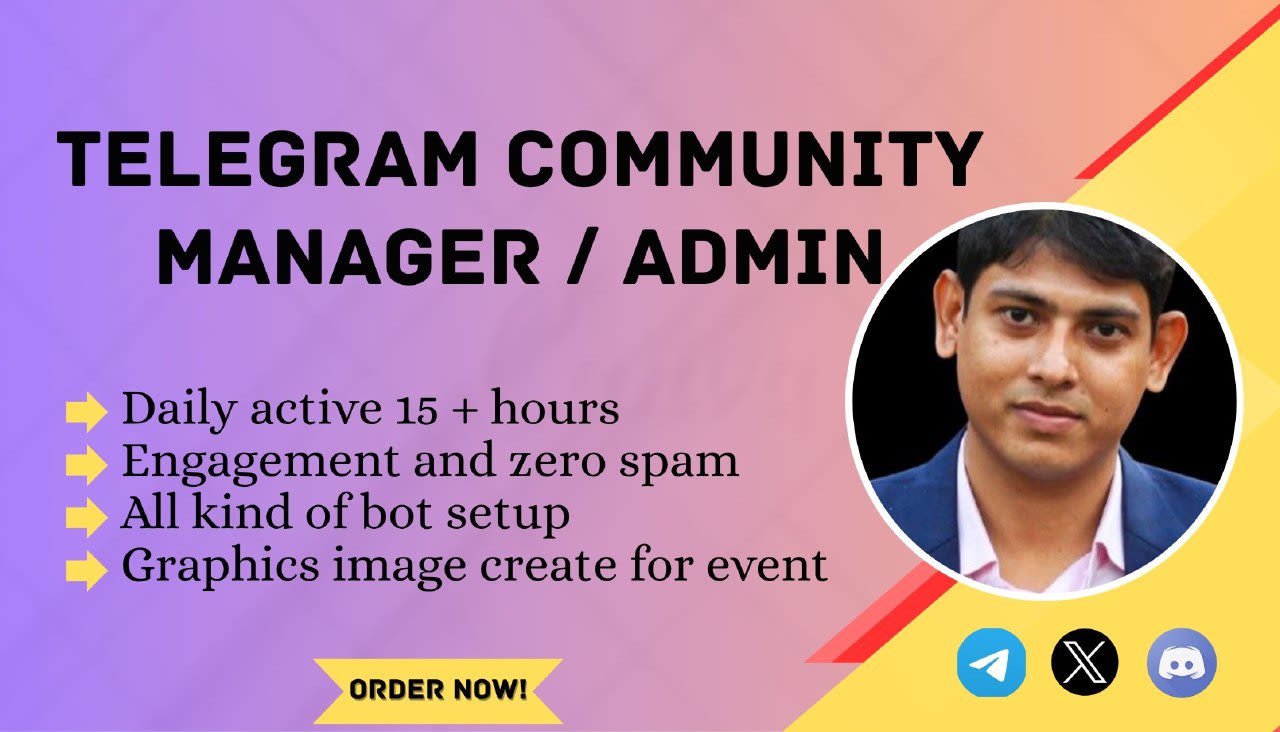 Be your crypto telegram community manager, admin or moderator by  Sanjibkumarbosu | Fiverr