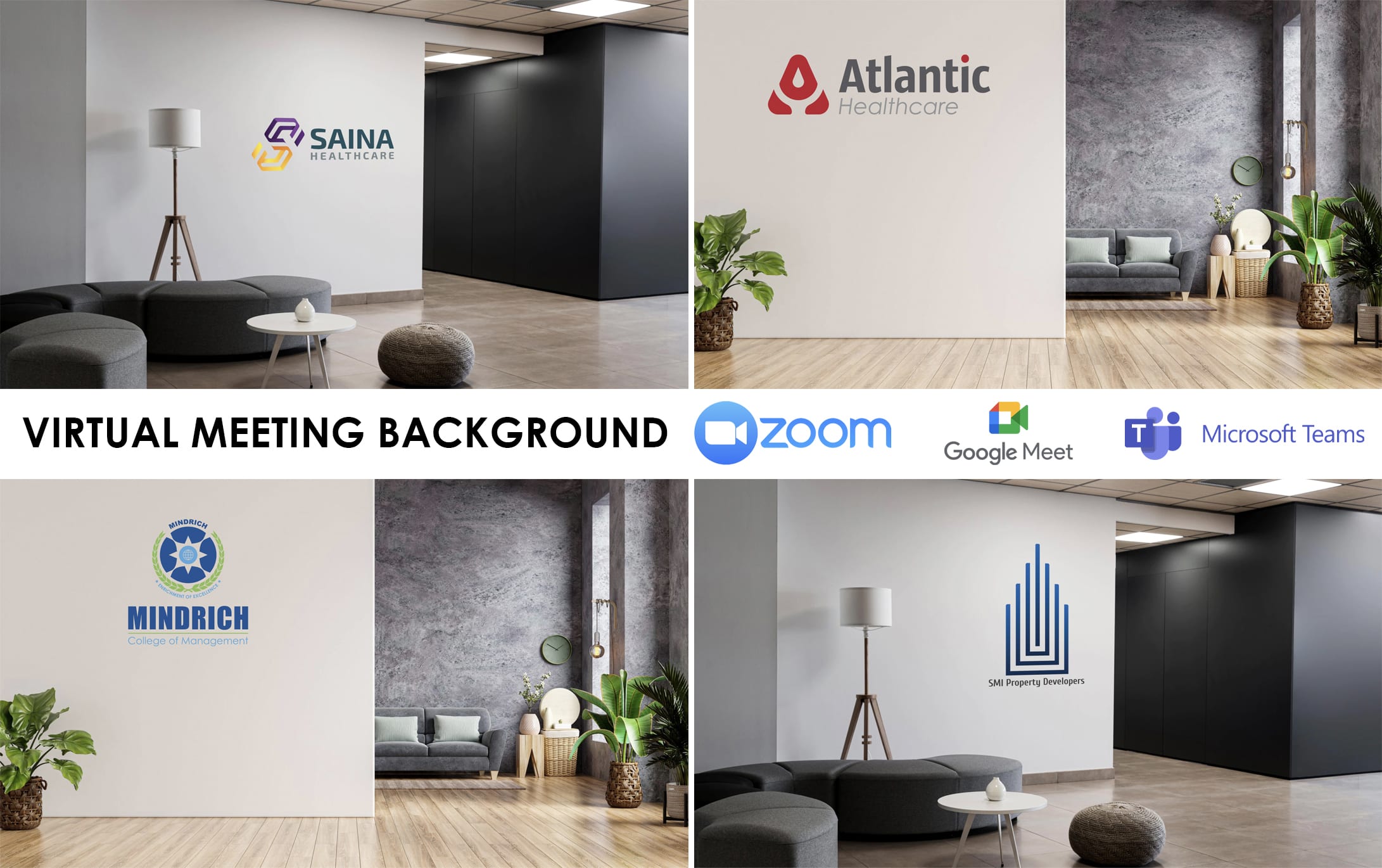 Create personalized zoom or online meeting backgrounds by Zafranonline |  Fiverr