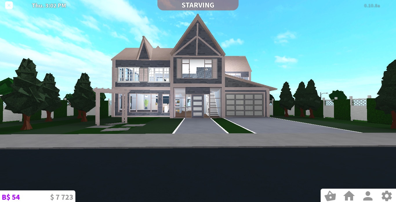 Bloxburg modern two story or custom house build with your money,read  description