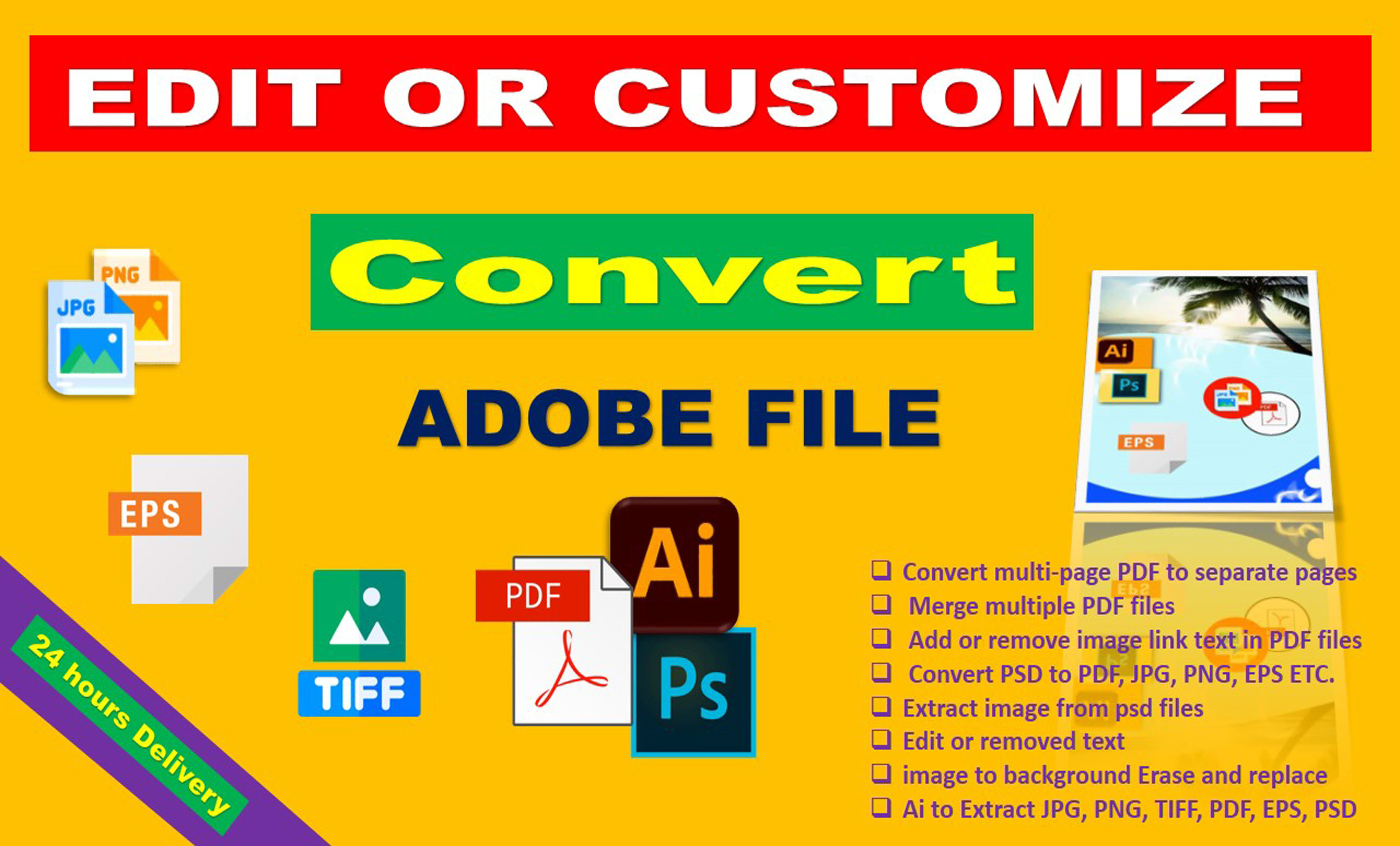 Tự tay cập nhật và tùy chỉnh các file pdf, ai, eps, psd, tiff, jpg, png với tính năng loại bỏ nền vàng trong PDF tuyệt vời! Bạn sẽ không phải lo ngại về việc chỉnh sửa tài liệu của mình nữa.