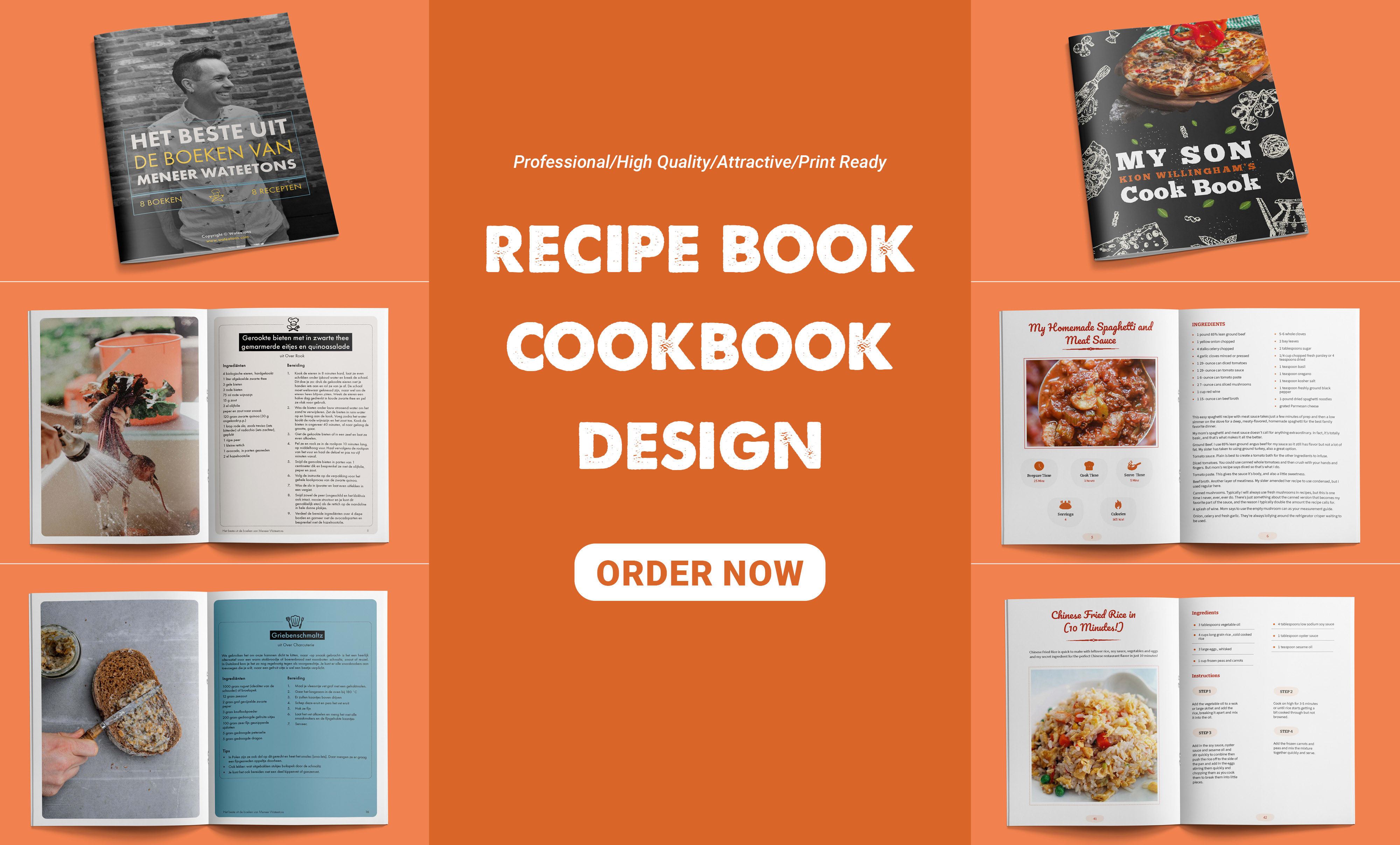 Progettare una ricetta professionale o copertine di libri di cucina