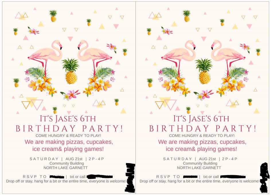 Create a one sided simple printable party invitation pdf by Janongordon |  Fiverr