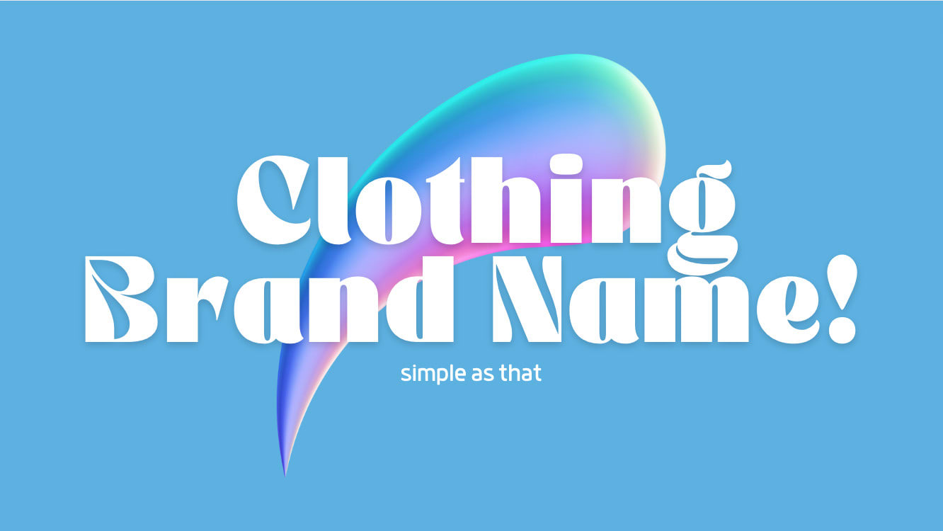 create your clothing brand name