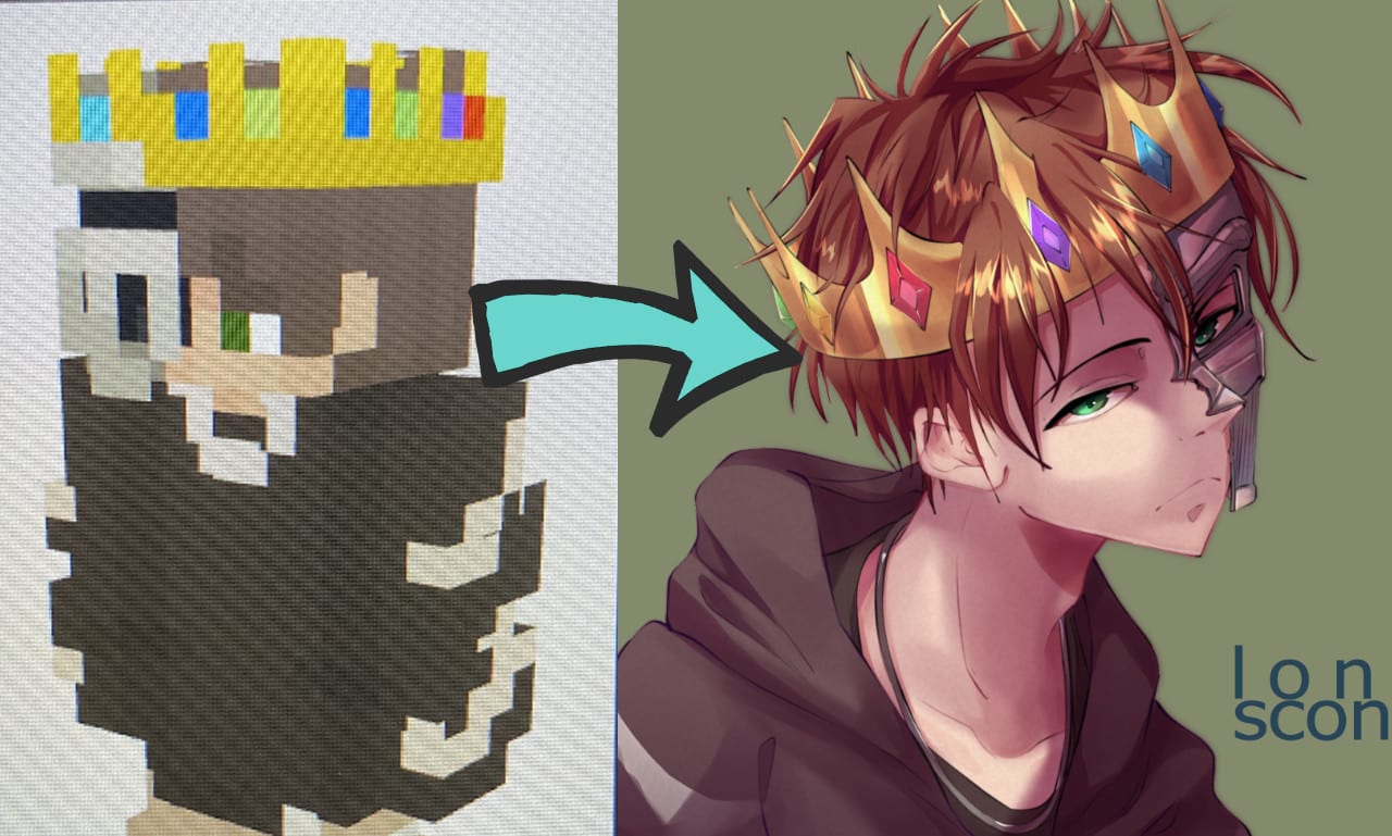 Draw your minecraft skin as an anime character by Haru9898 | Fiverr