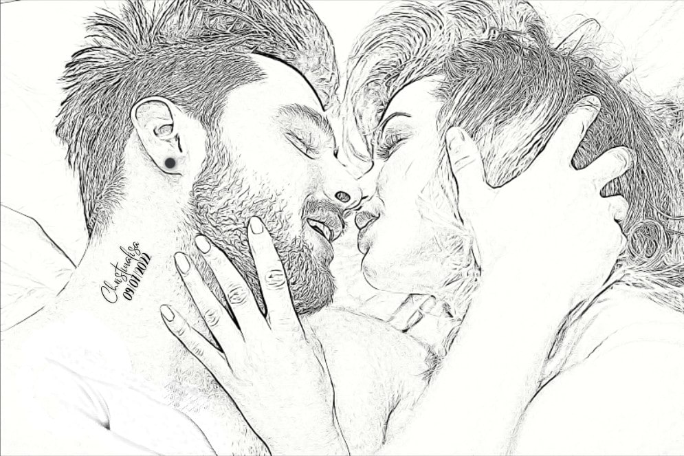 Kiss Drawing by Pawel Sikora - Fine Art America