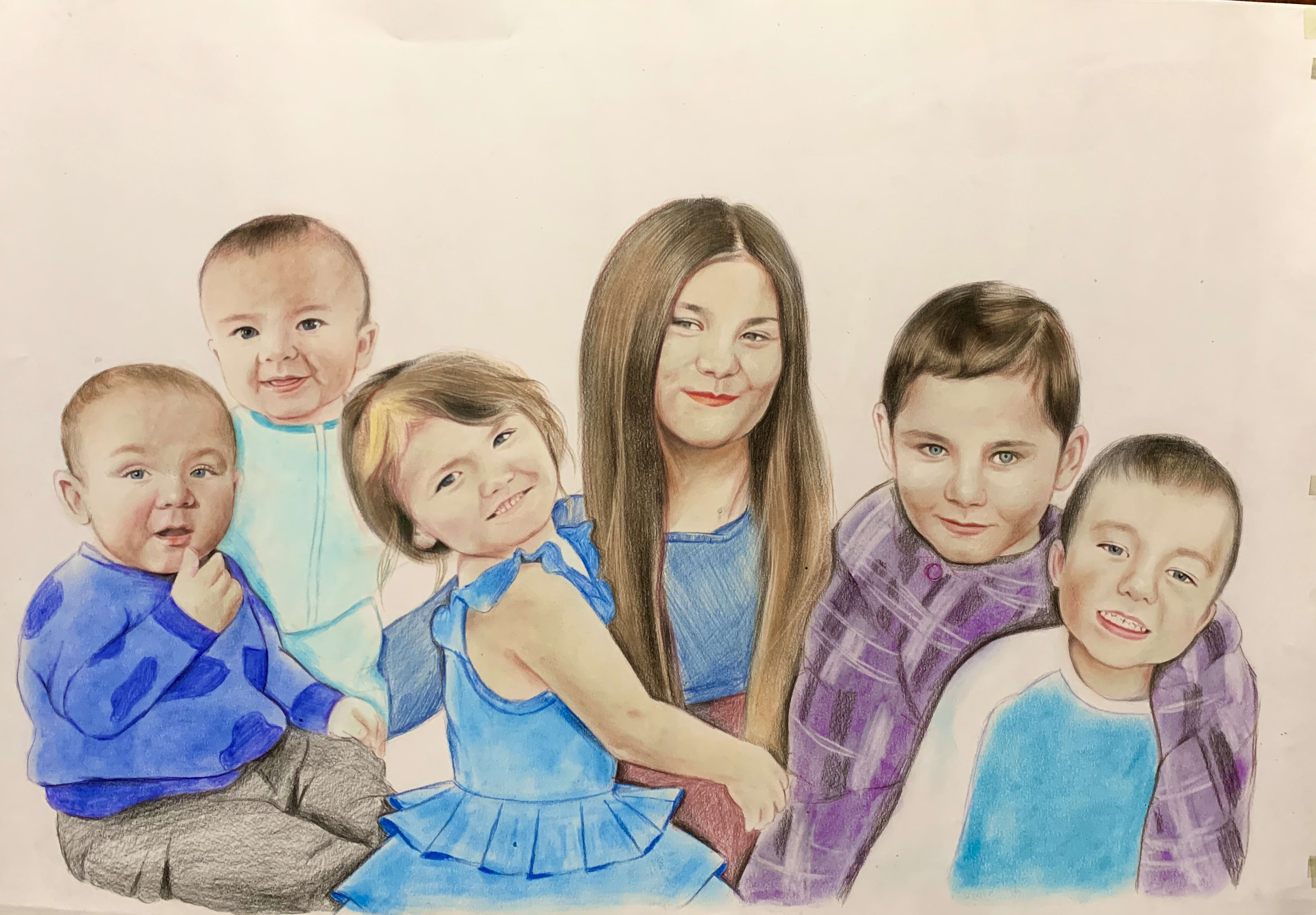 Hand Drawn Portraits from Photos & Family Portrait Drawings | Timeless  Family Art