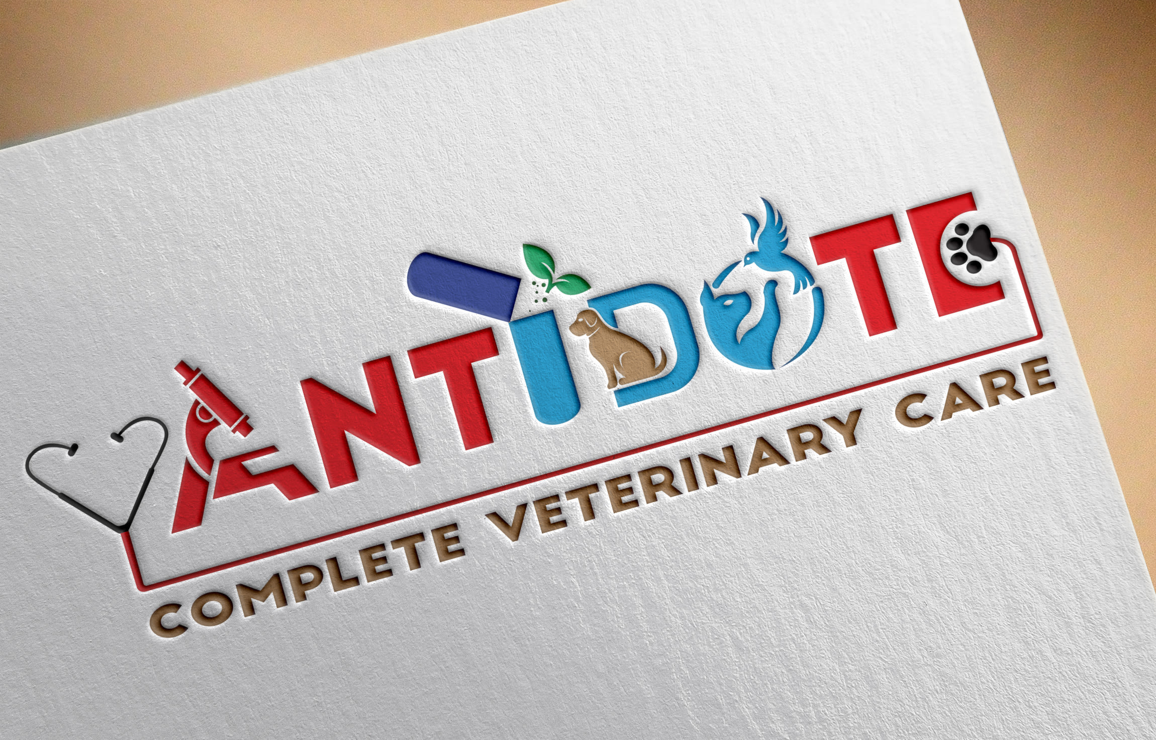 do modern animal pet dog veterinary logo design