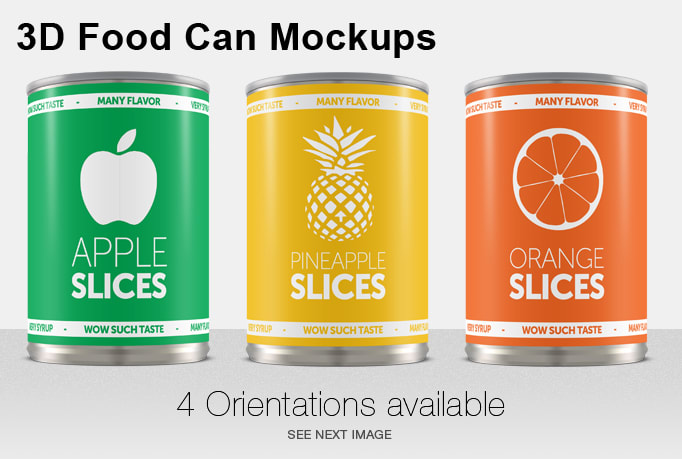 Download Create A 3d Food Can Mockup From Your 2d Design By Prodesignco Fiverr