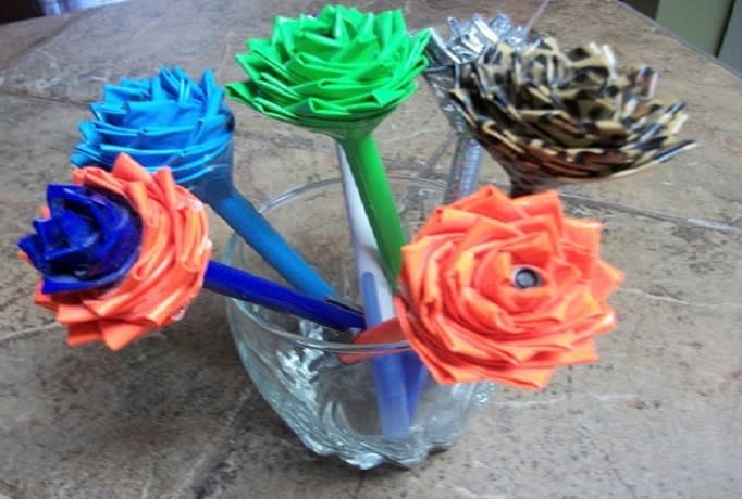 Make A Creative Duct Tape Flower Pen By Flowerchildren Fiverr