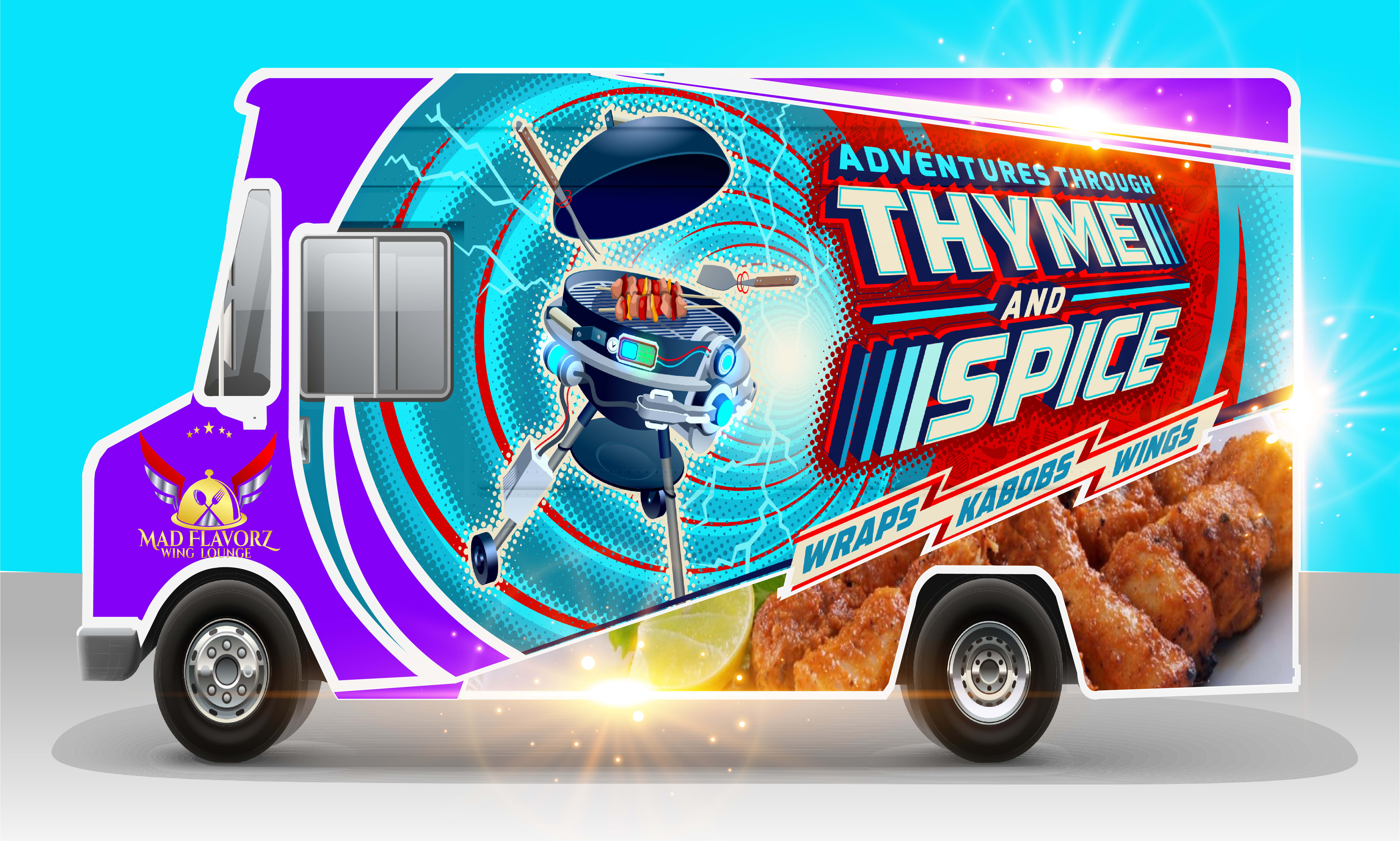Machen Sie ein fantastisches Full-Food-Truck-Wrap-Design,  Fahrzeug-Wrap-Van-Wrap-Design, BBQ-Anhänger-Design